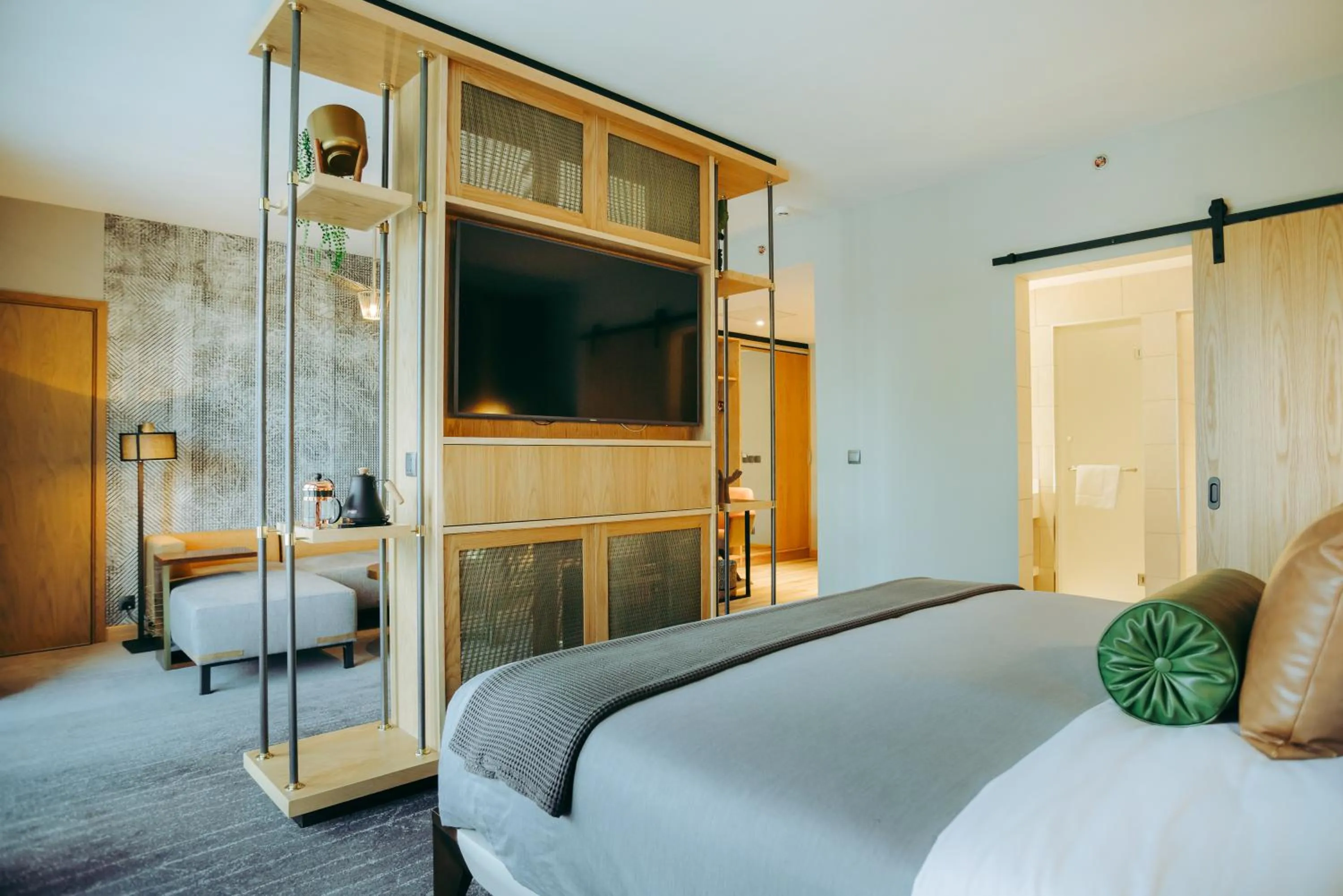 Shower, Bed in The Social House Nairobi, a Preferred Lifestyle Hotel