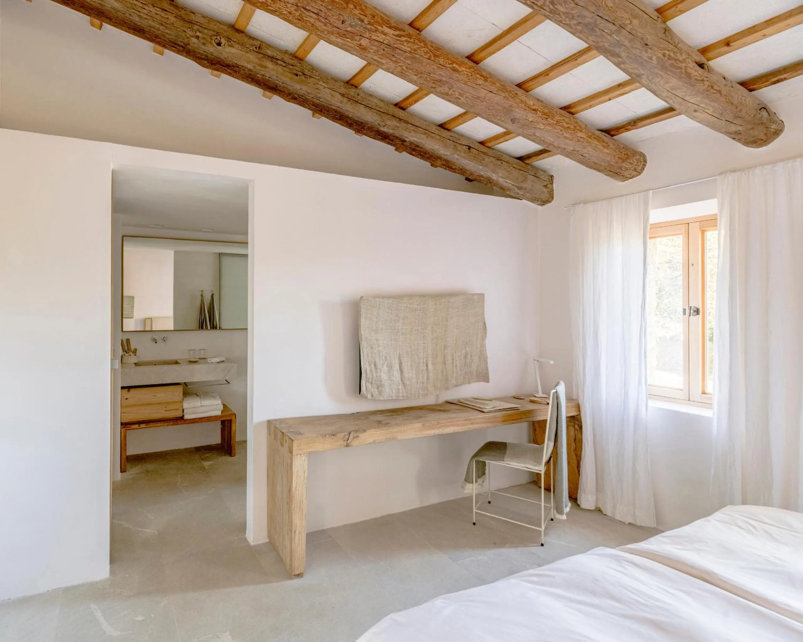 Bathroom, Bed in Es Raco d'Arta, Mallorca, a Member of Design Hotels
