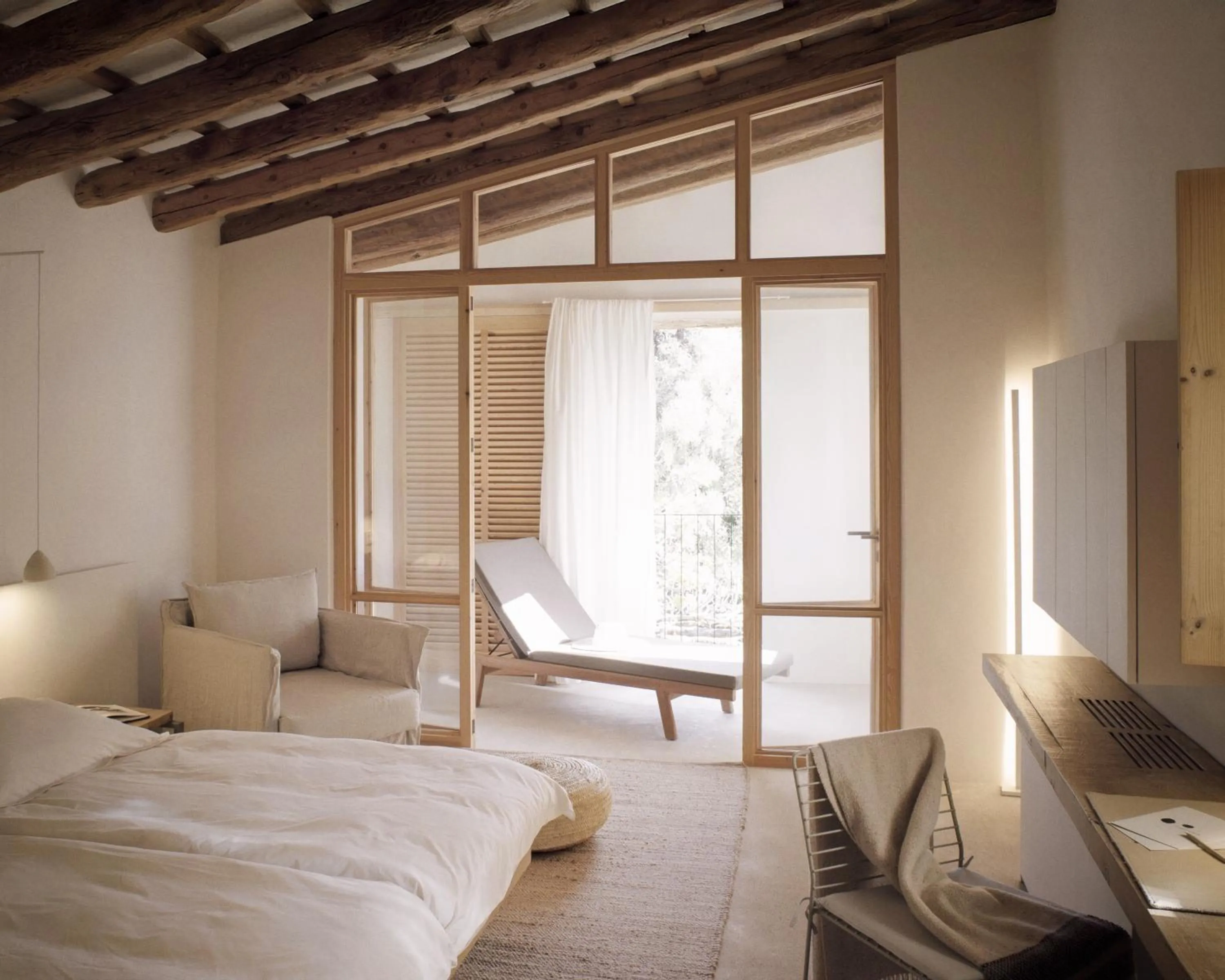 Living room, Bed in Es Raco d'Arta, Mallorca, a Member of Design Hotels