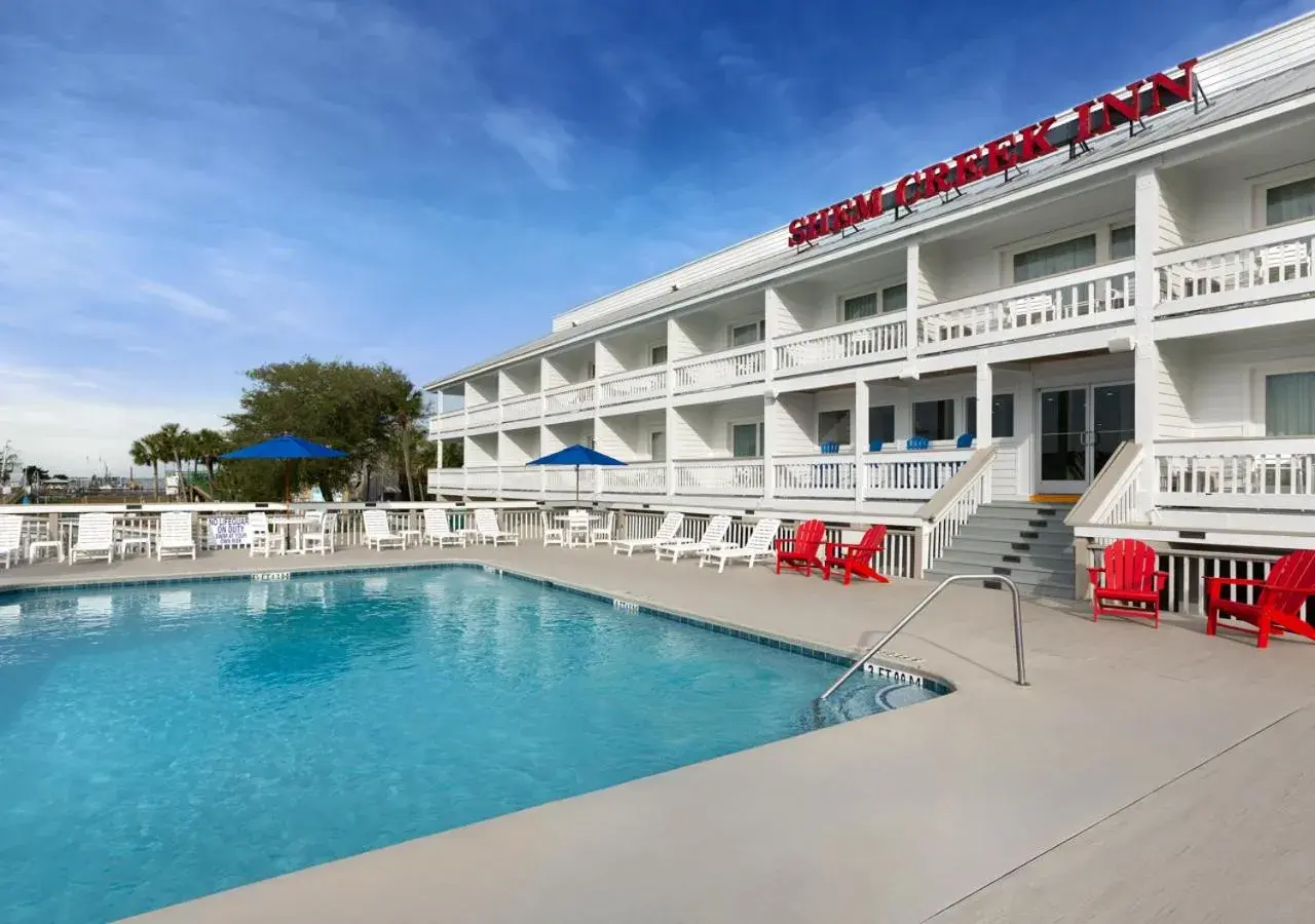 Pool view in Shem Creek Inn Pool view in Shem Creek Inn