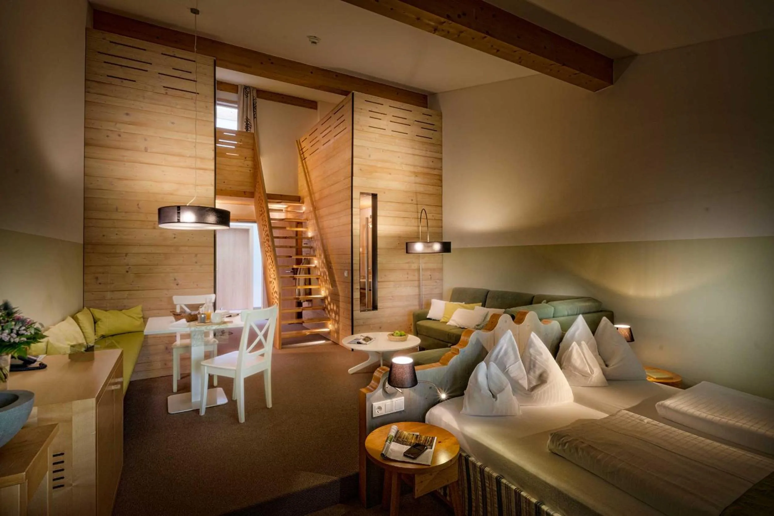 Bed in Hotel Lindenwirt