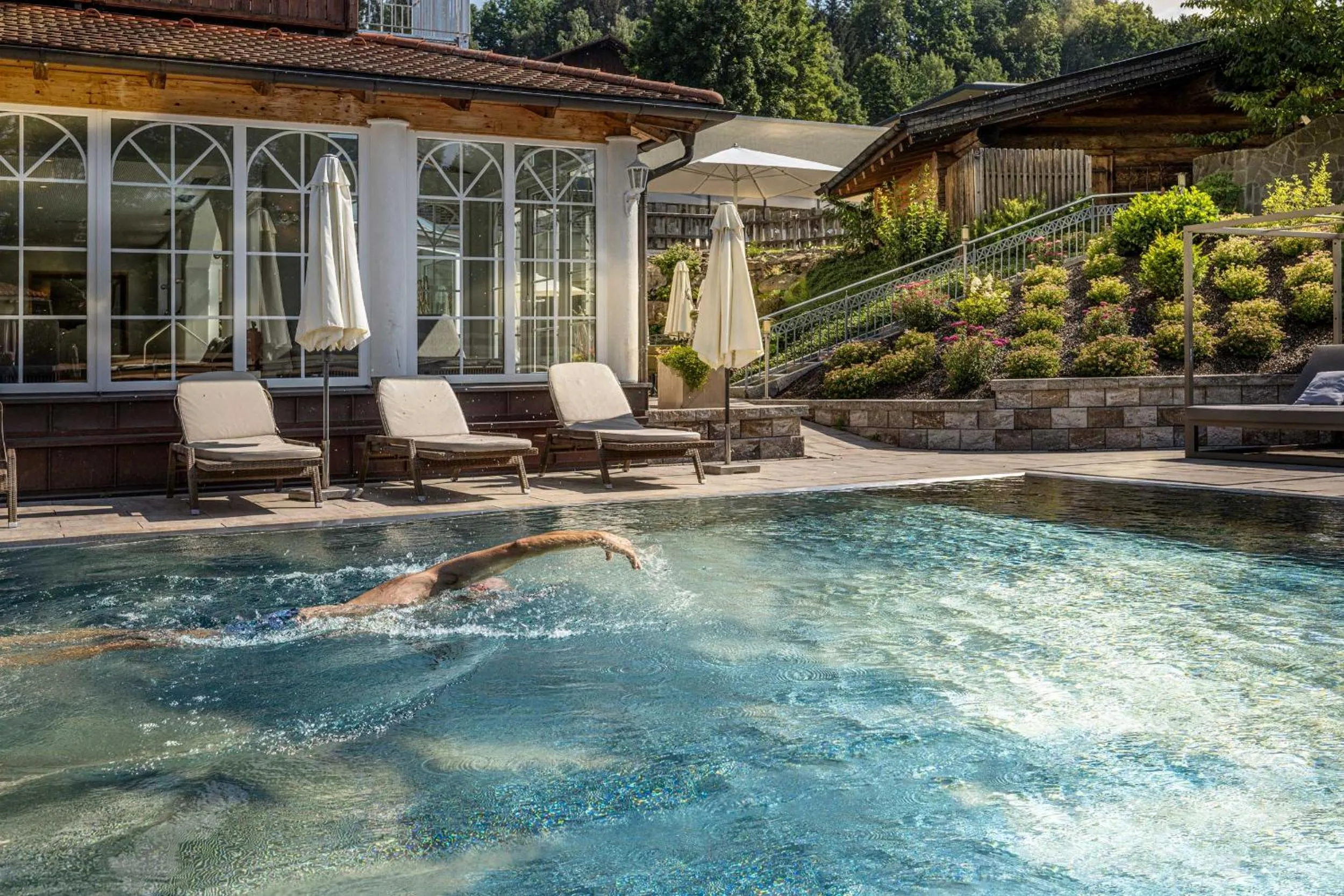 Open Air Bath in Hotel Lindenwirt