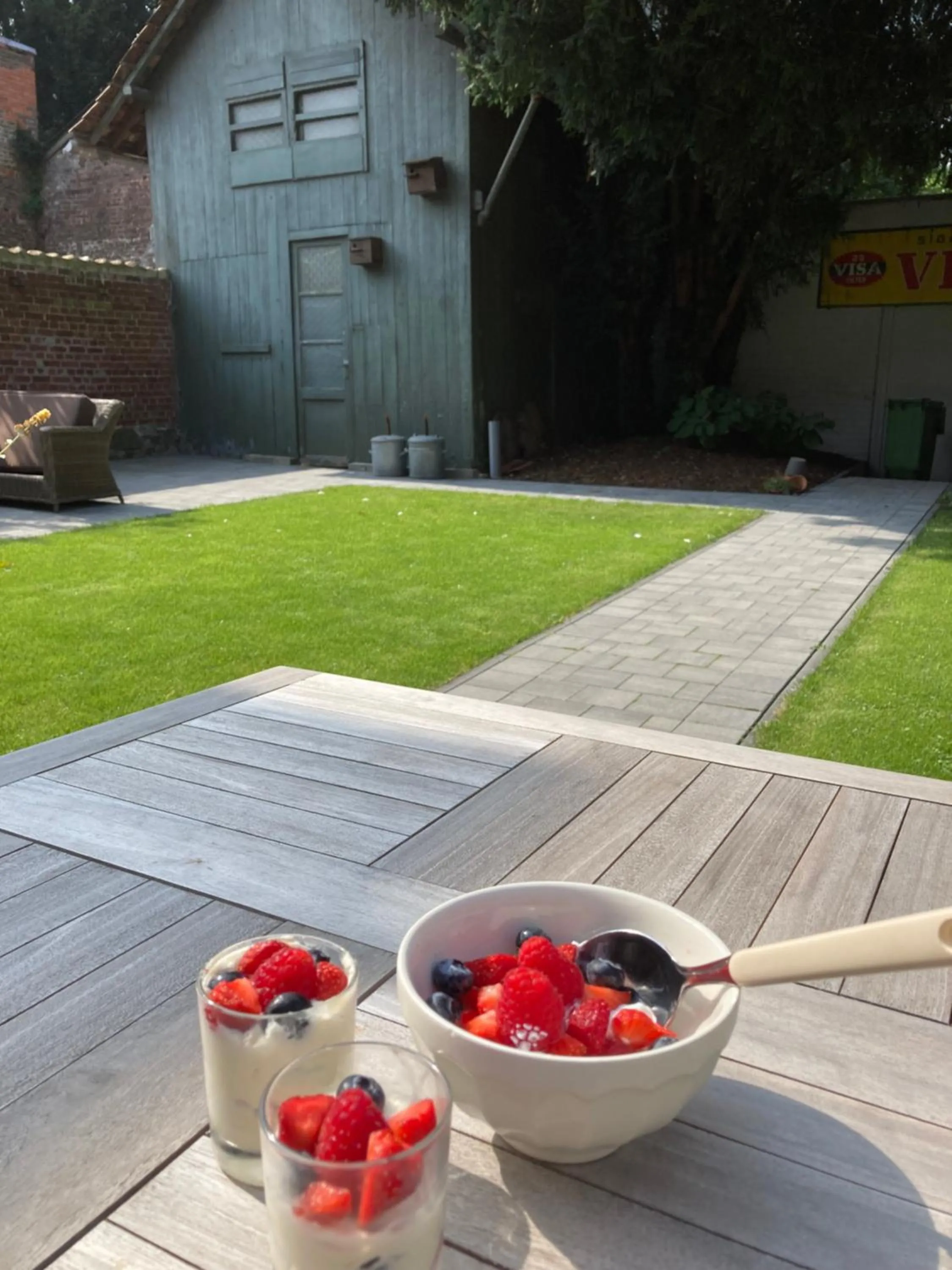 Garden view in B&B Gaudium XII