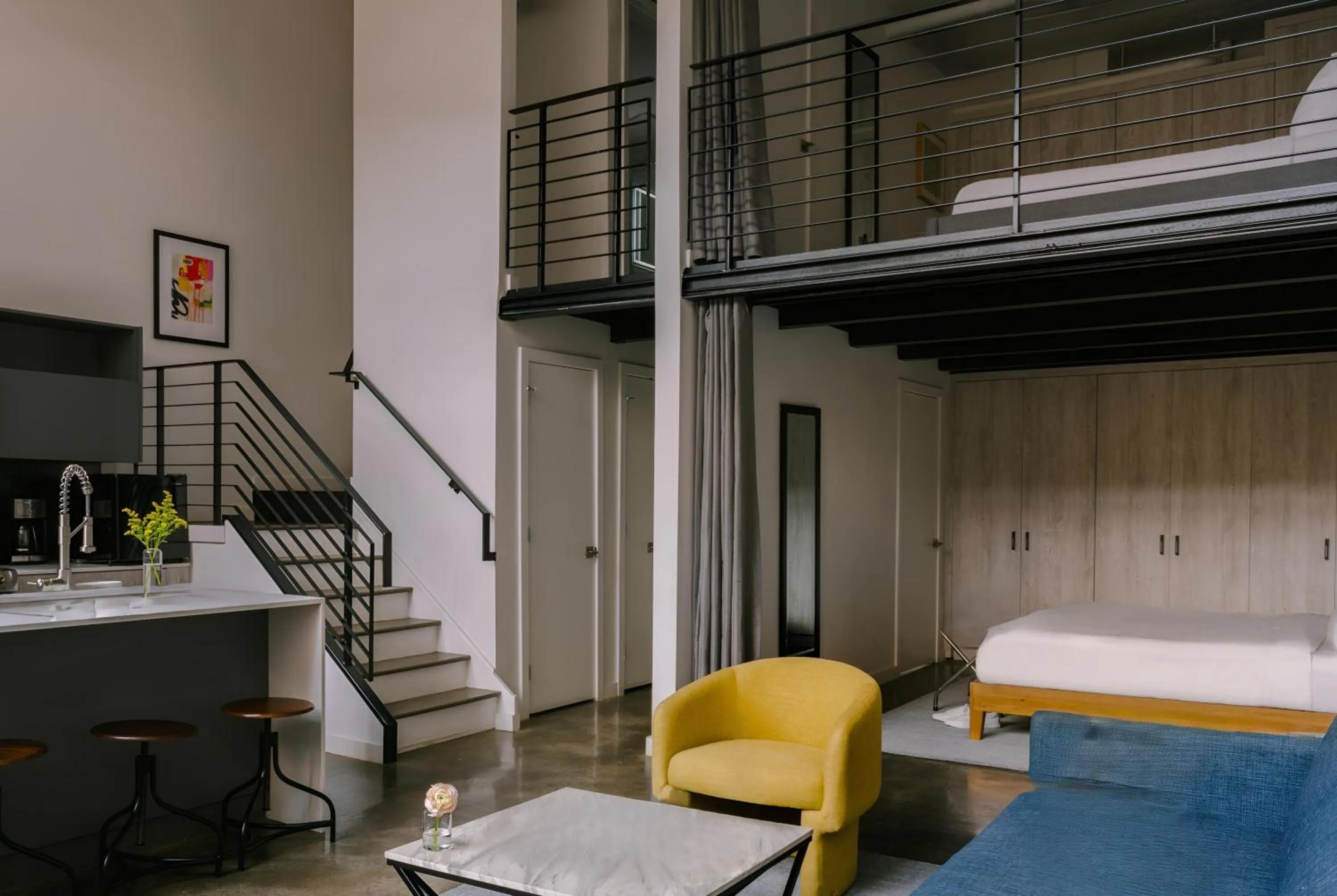 Photo of the whole room, Bed in The Heid Lofts by Reside, a Wyndham Residence