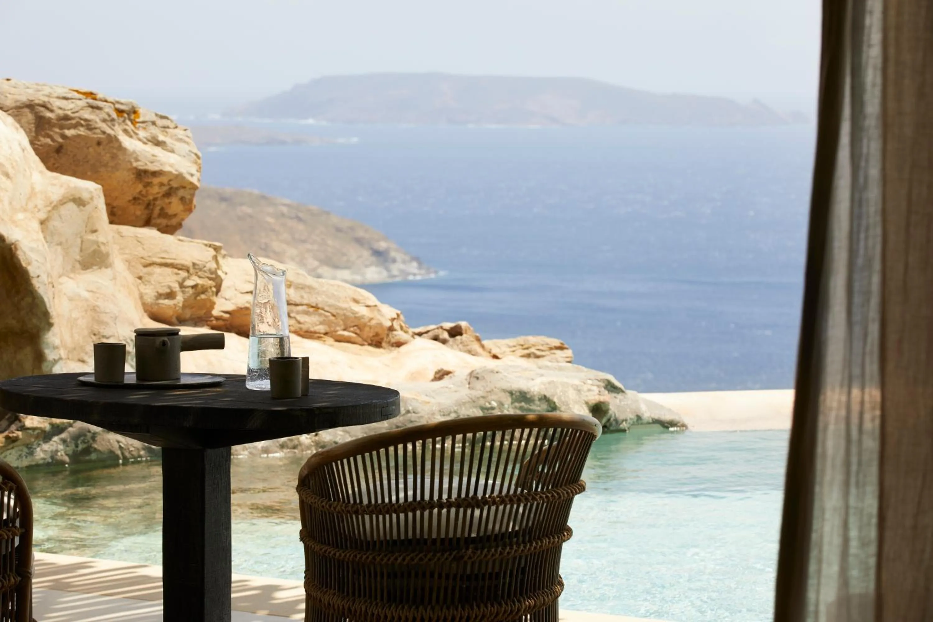 Balcony/Terrace in Myconian Panoptis Escape, a member of Small Luxury Hotels of the World