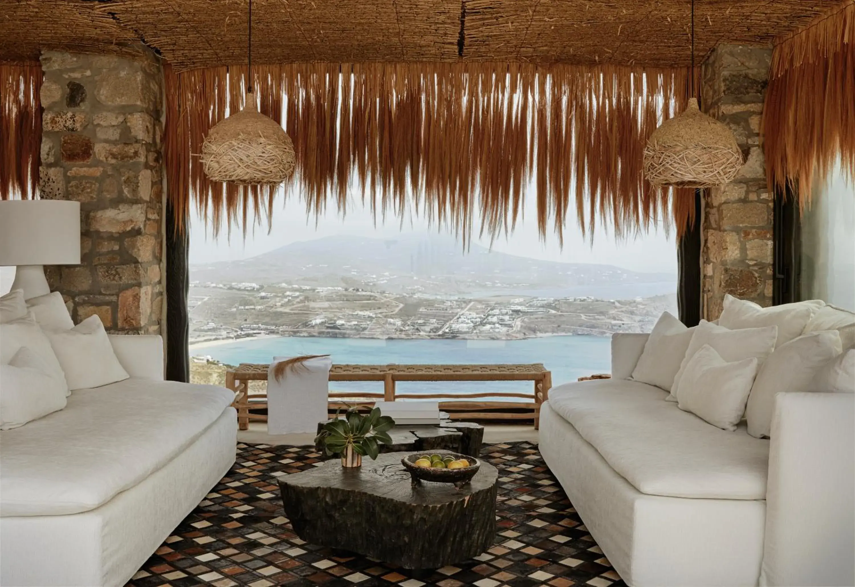 Lobby or reception in Myconian Panoptis Escape, a member of Small Luxury Hotels of the World Lobby or reception in Myconian Panoptis Escape, a member of Small Luxury Hotels of the World