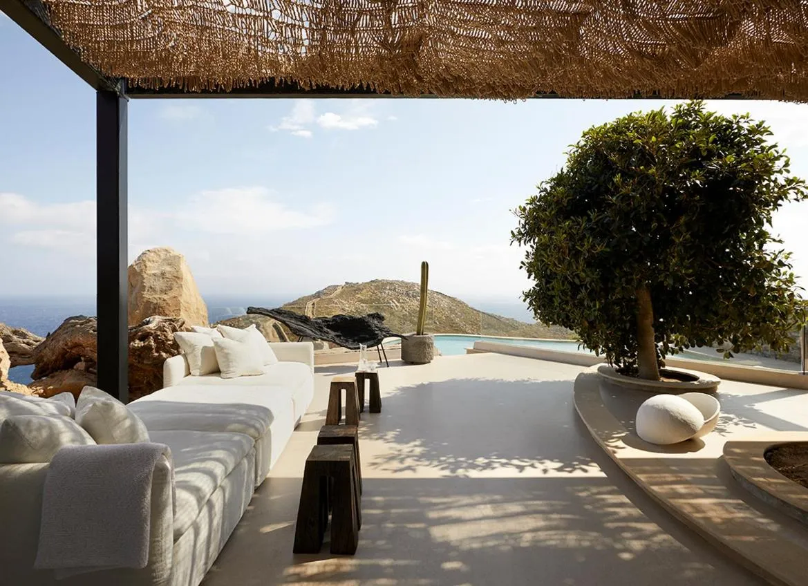 Balcony/Terrace in Myconian Panoptis Escape, a member of Small Luxury Hotels of the World