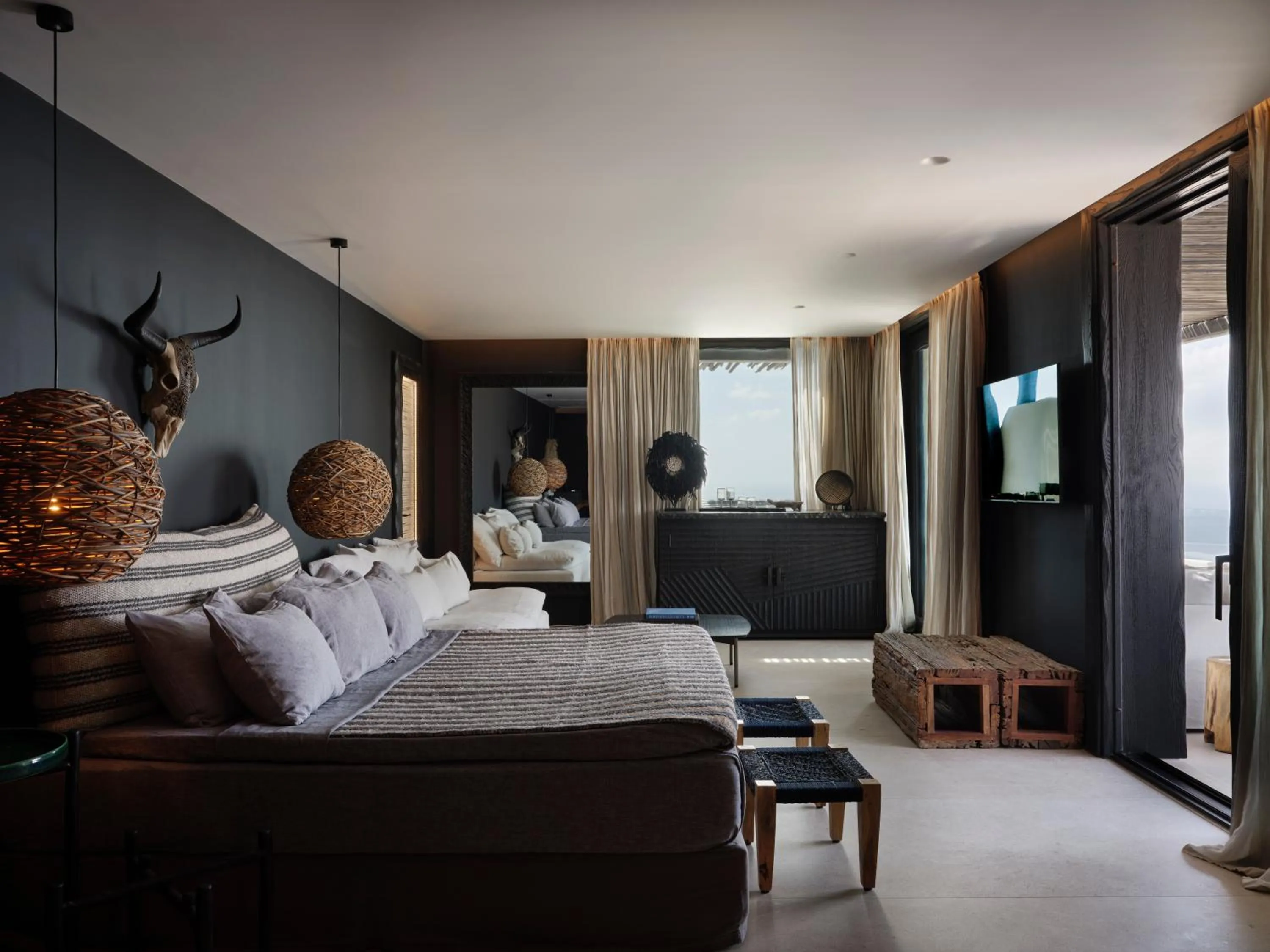 Bedroom, Bed in Myconian Panoptis Escape, a member of Small Luxury Hotels of the World