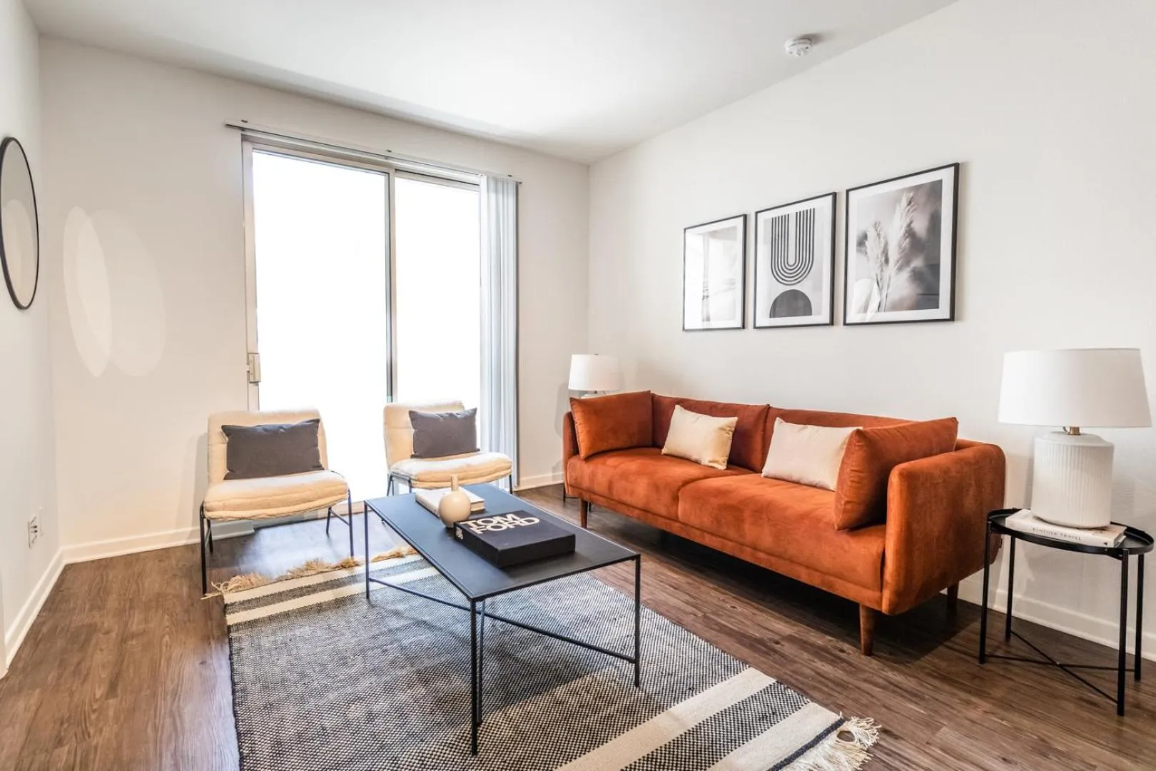 Living room in 2BD 2BTH Condo 10 Min Walk to Santa Monica Beach