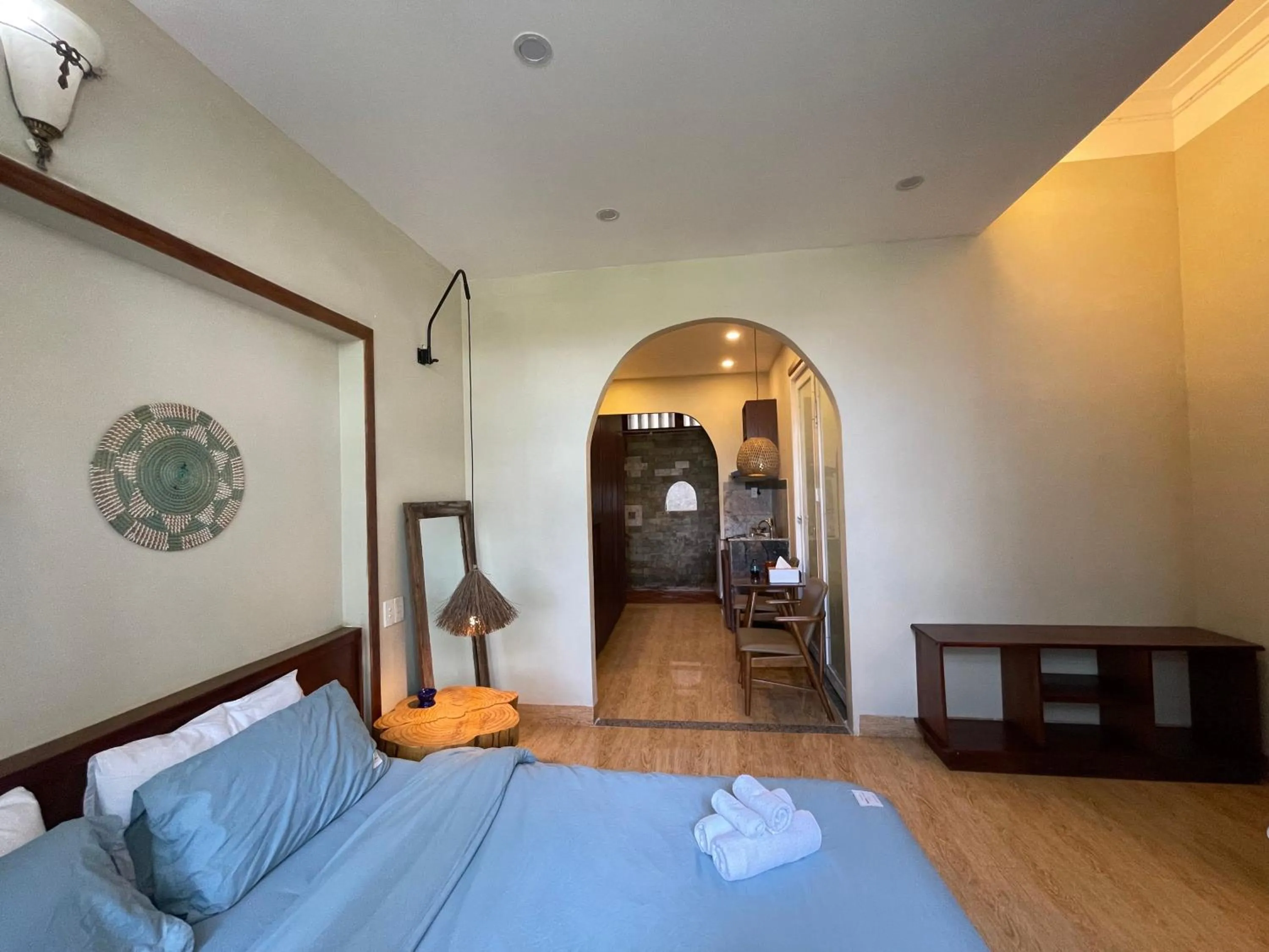 Kitchen or kitchenette, Bed in Chaca Beach