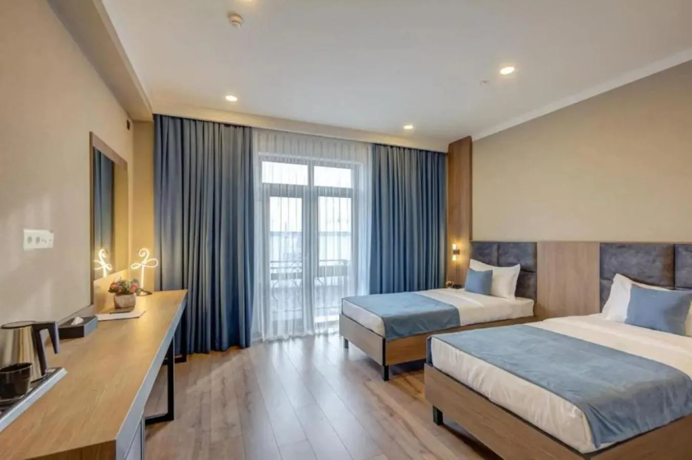 Bed in Sara Hotel Bishkek