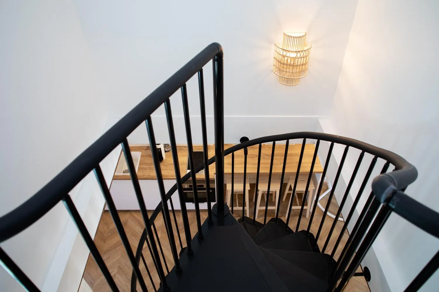 Kitchen or kitchenette, Bed in Maison Tillot