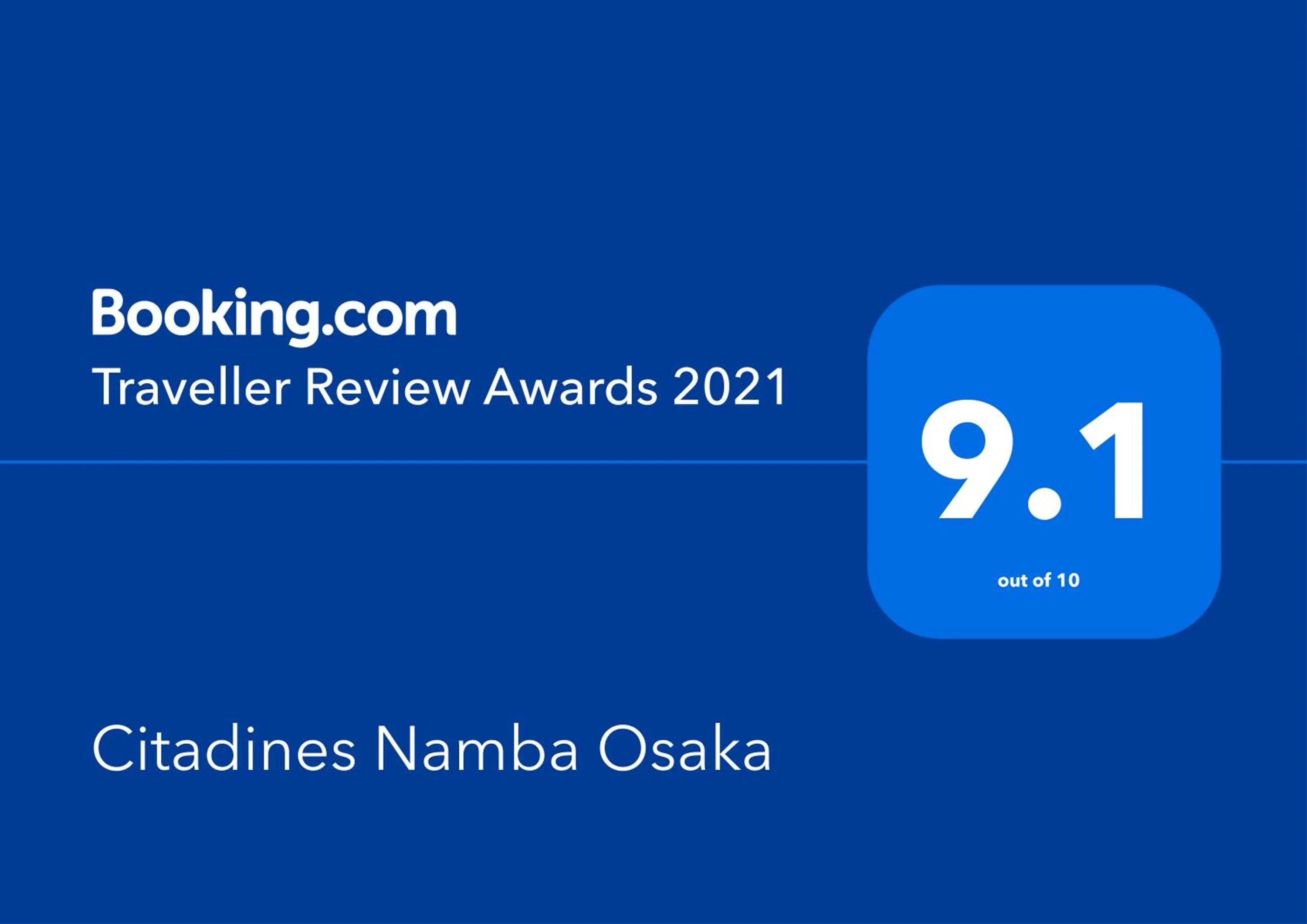 Certificate/Award in Citadines Namba Osaka
