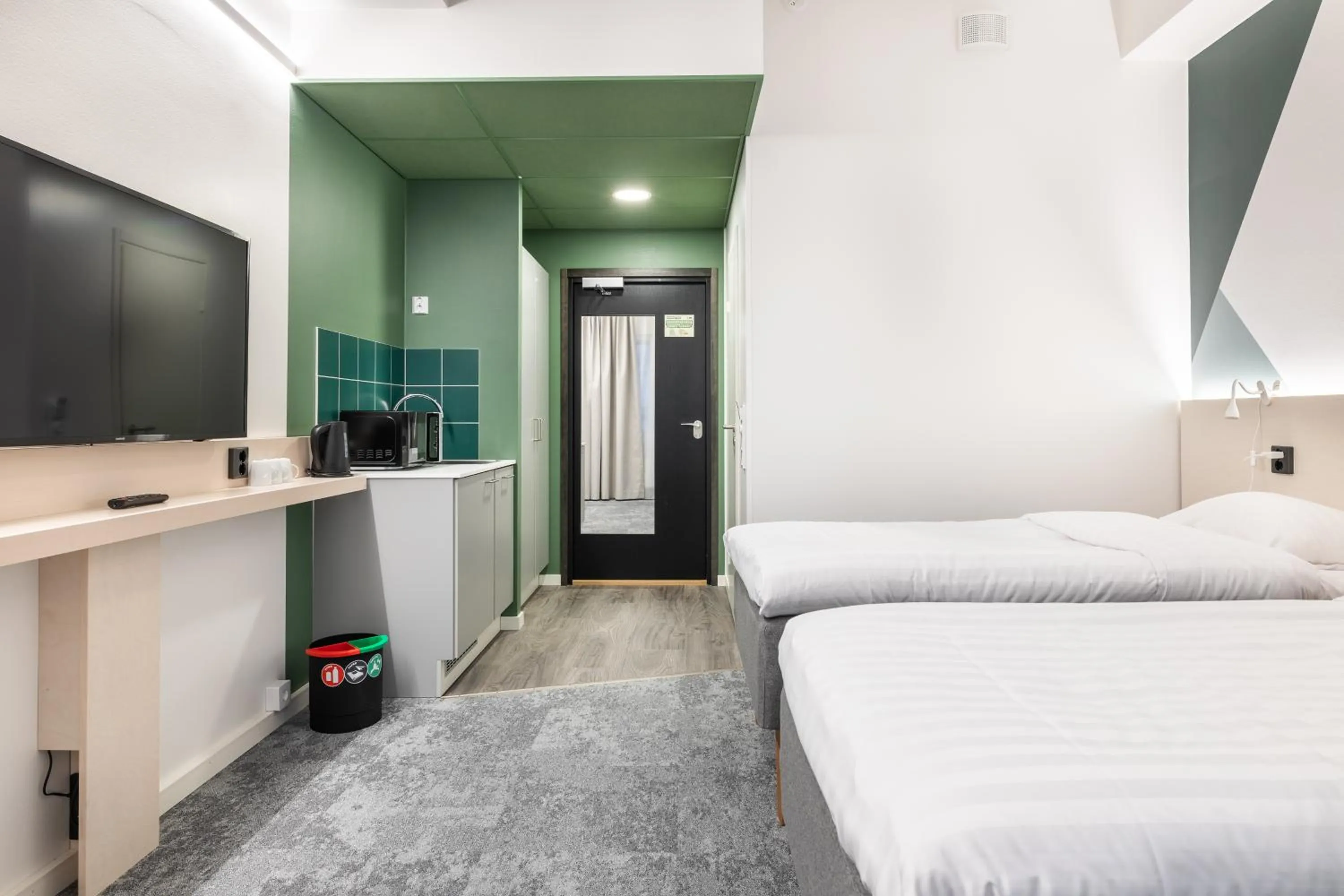 Bed in GreenStar Hotel Vaasa