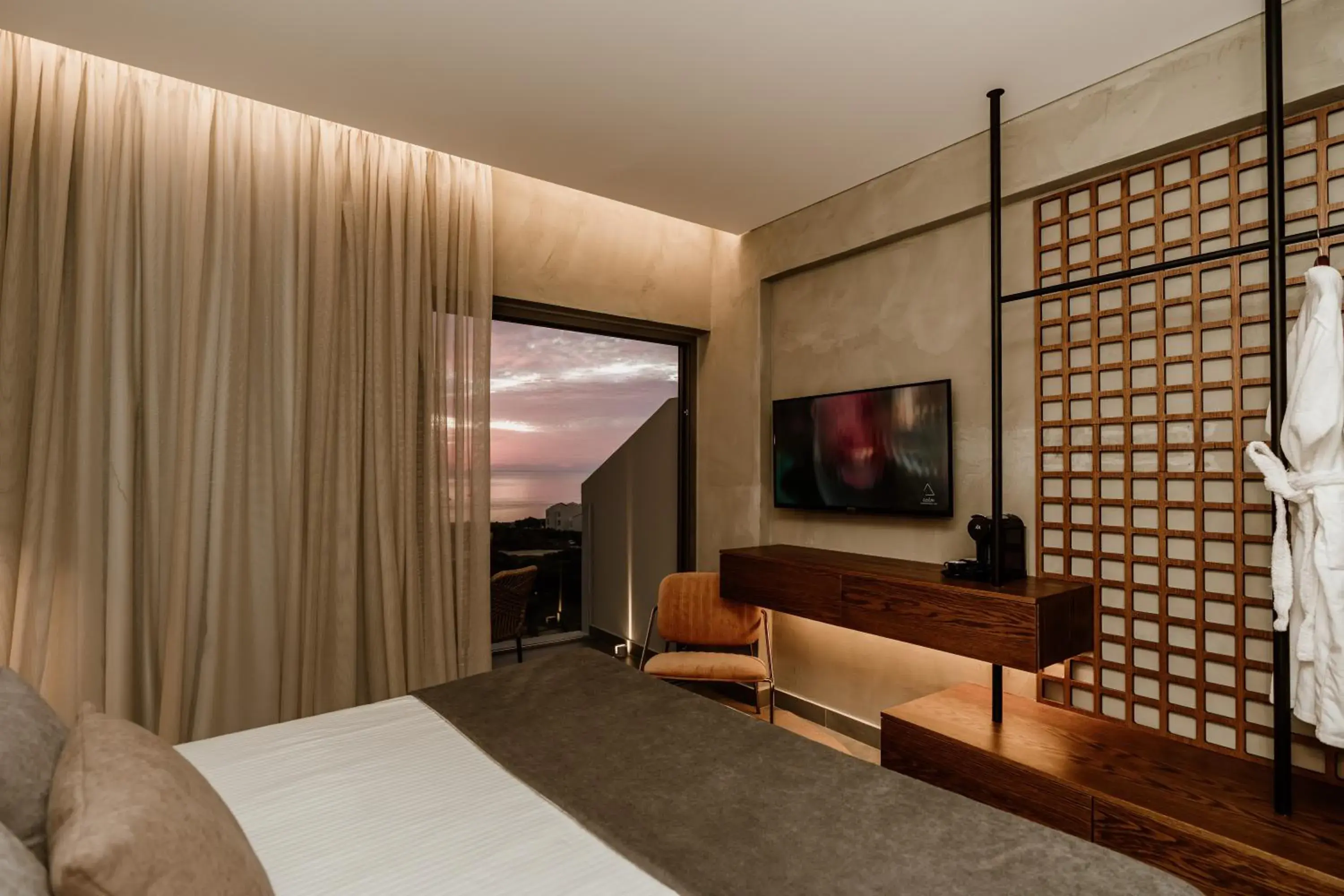 Bedroom, Bed in Cavo Zoe Seaside Hotel Bedroom, Bed in Cavo Zoe Seaside Hotel