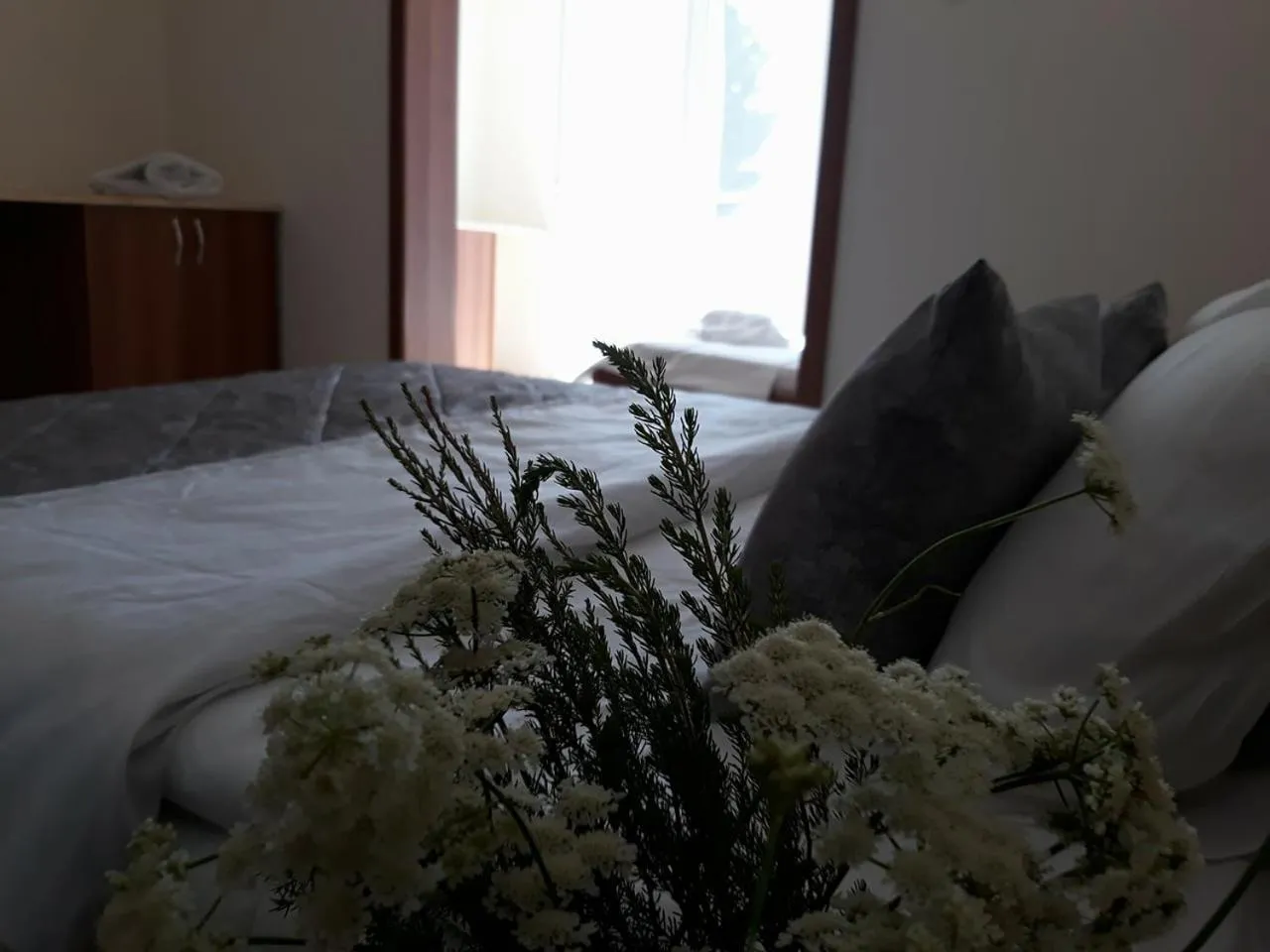 Bed in Kinira Beach Hotel