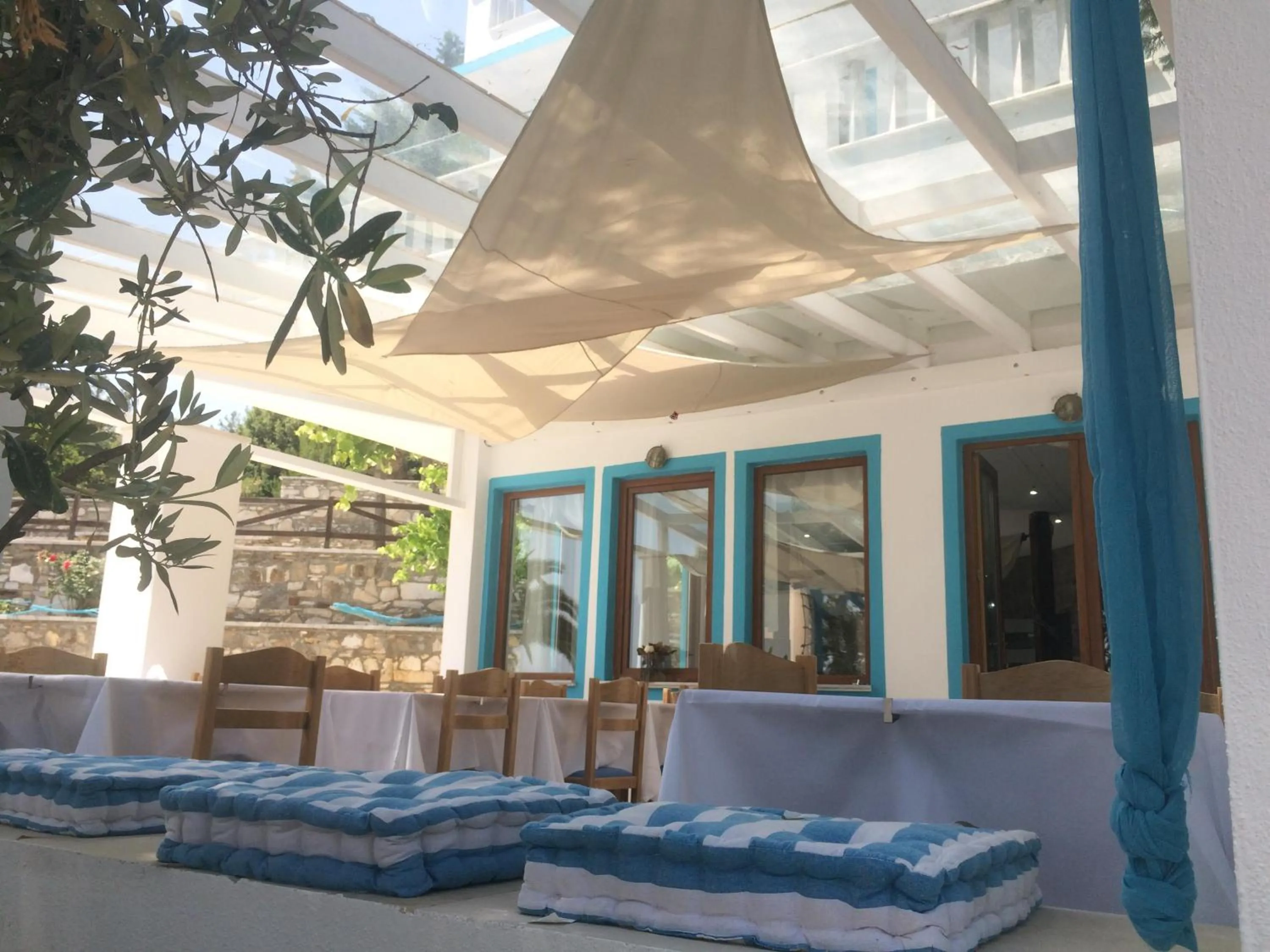 Patio in Kinira Beach Hotel