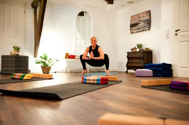 Fitness centre/facilities in INSEL-LAND-HOTEL MICHAELSEN -Boutique Hotel- im Ostland mit Yoga u Sauna