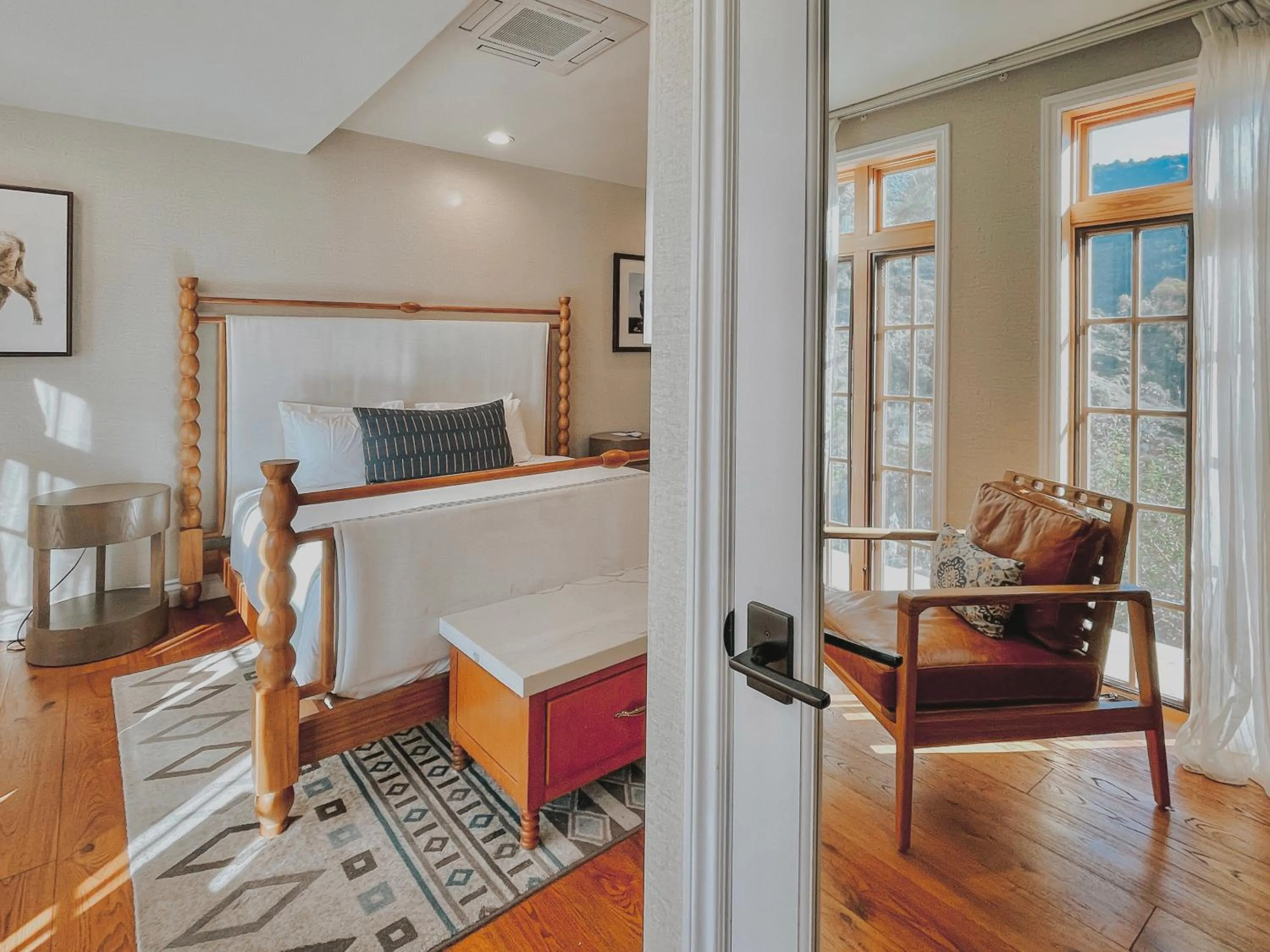 Bed in Zane Grey Pueblo Hotel