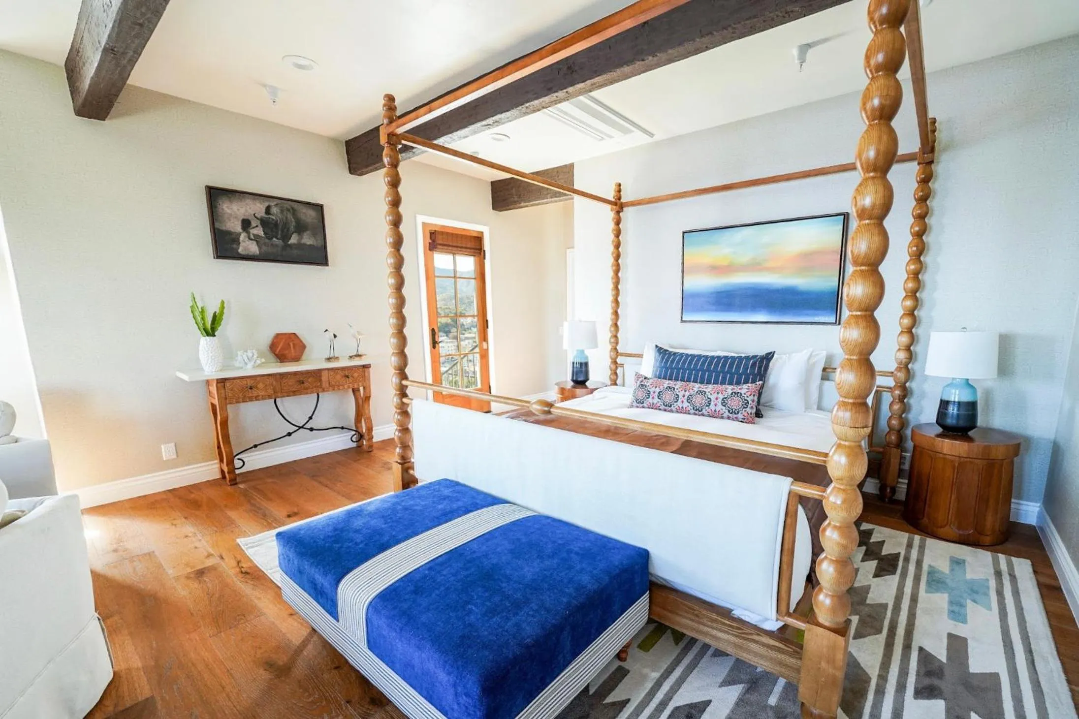 Bed in Zane Grey Pueblo Hotel