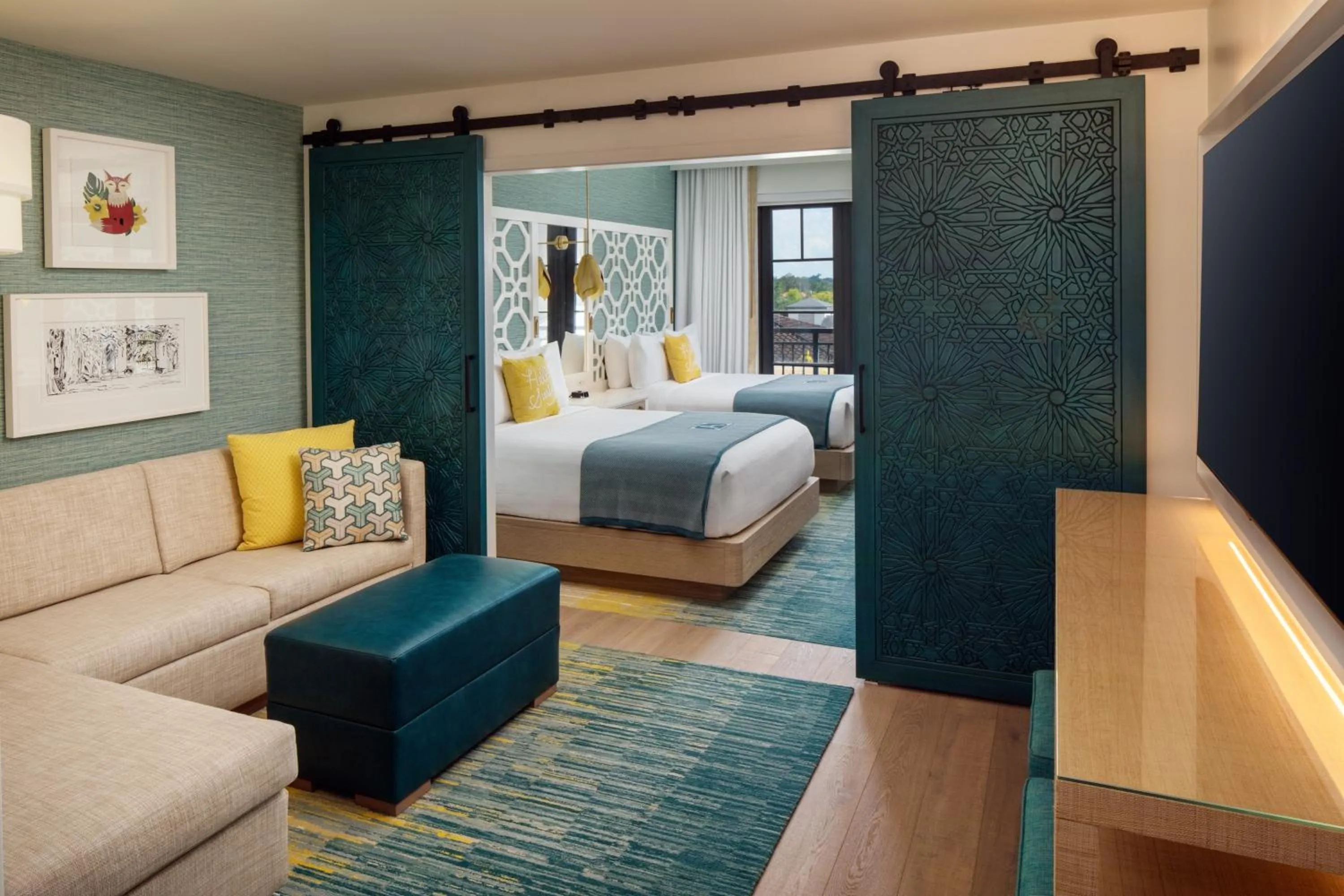 Bed in The Alfond Inn