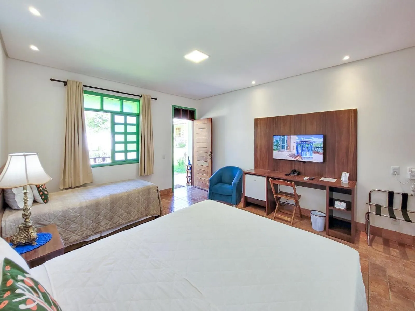 Bed in Pousada Ouro Preto de Bonito