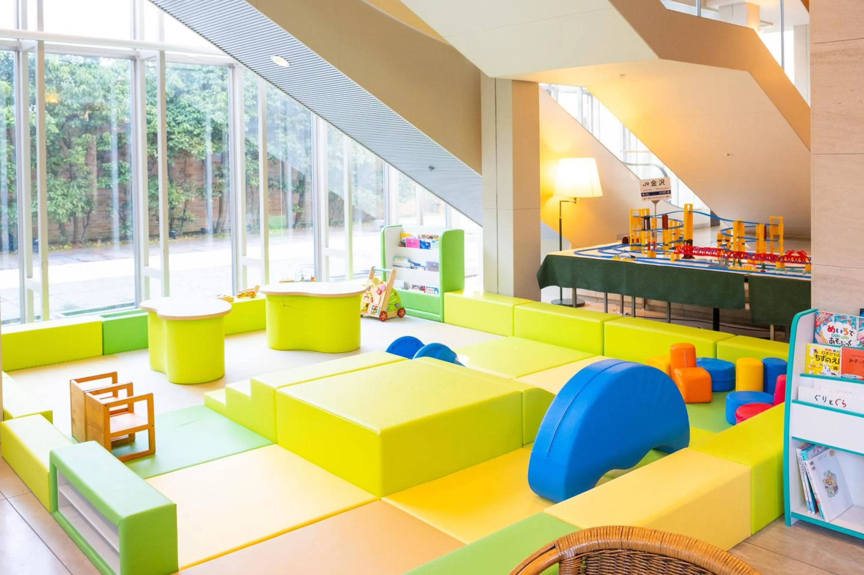 Children play ground, Bed in KKR Hotel Kanazawa