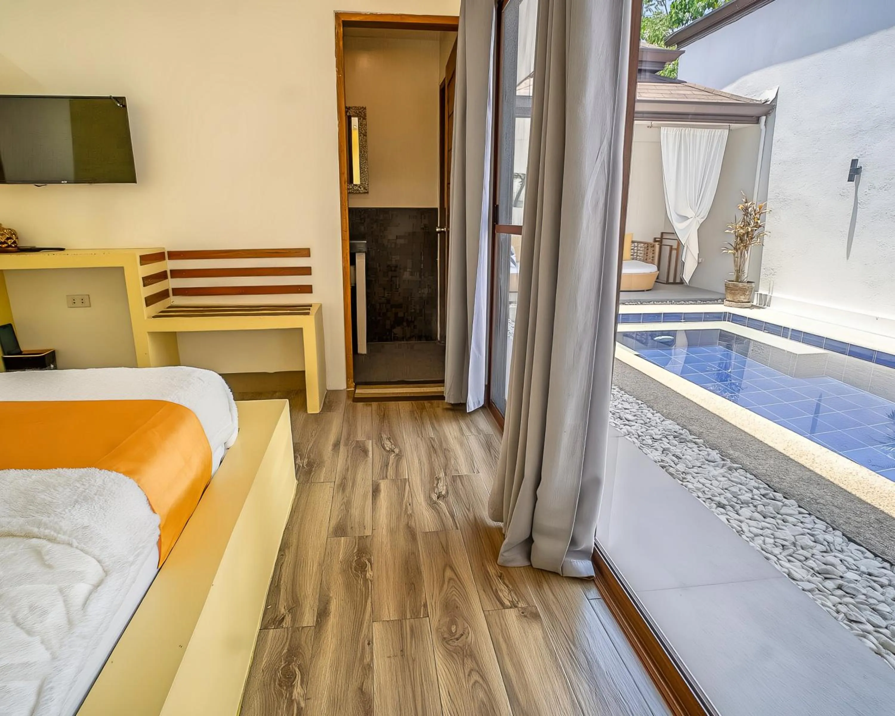 Bed in Bali Villas Panglao Bohol