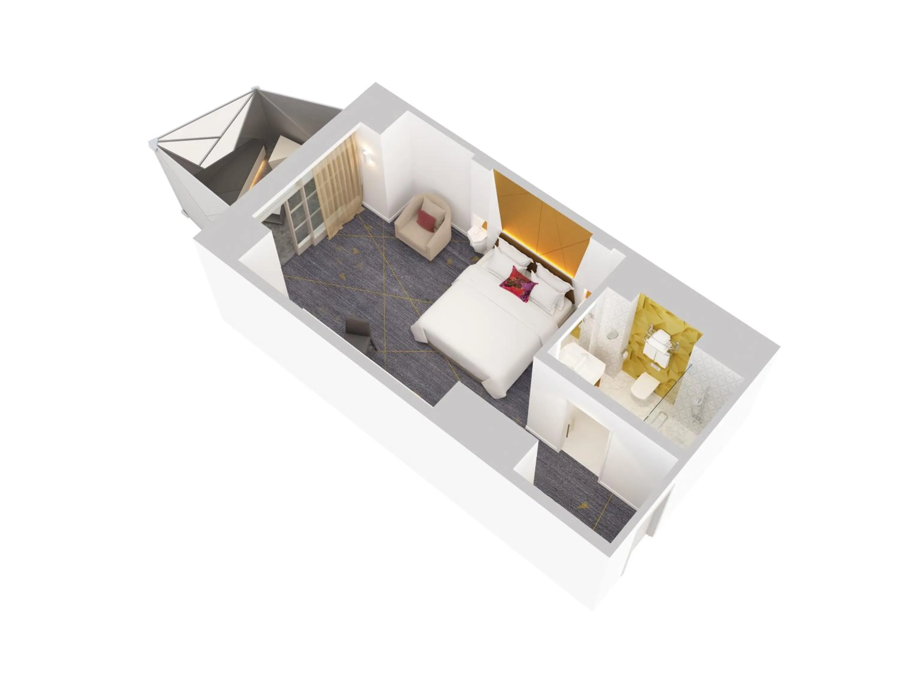 Shower, Bed in W San Francisco