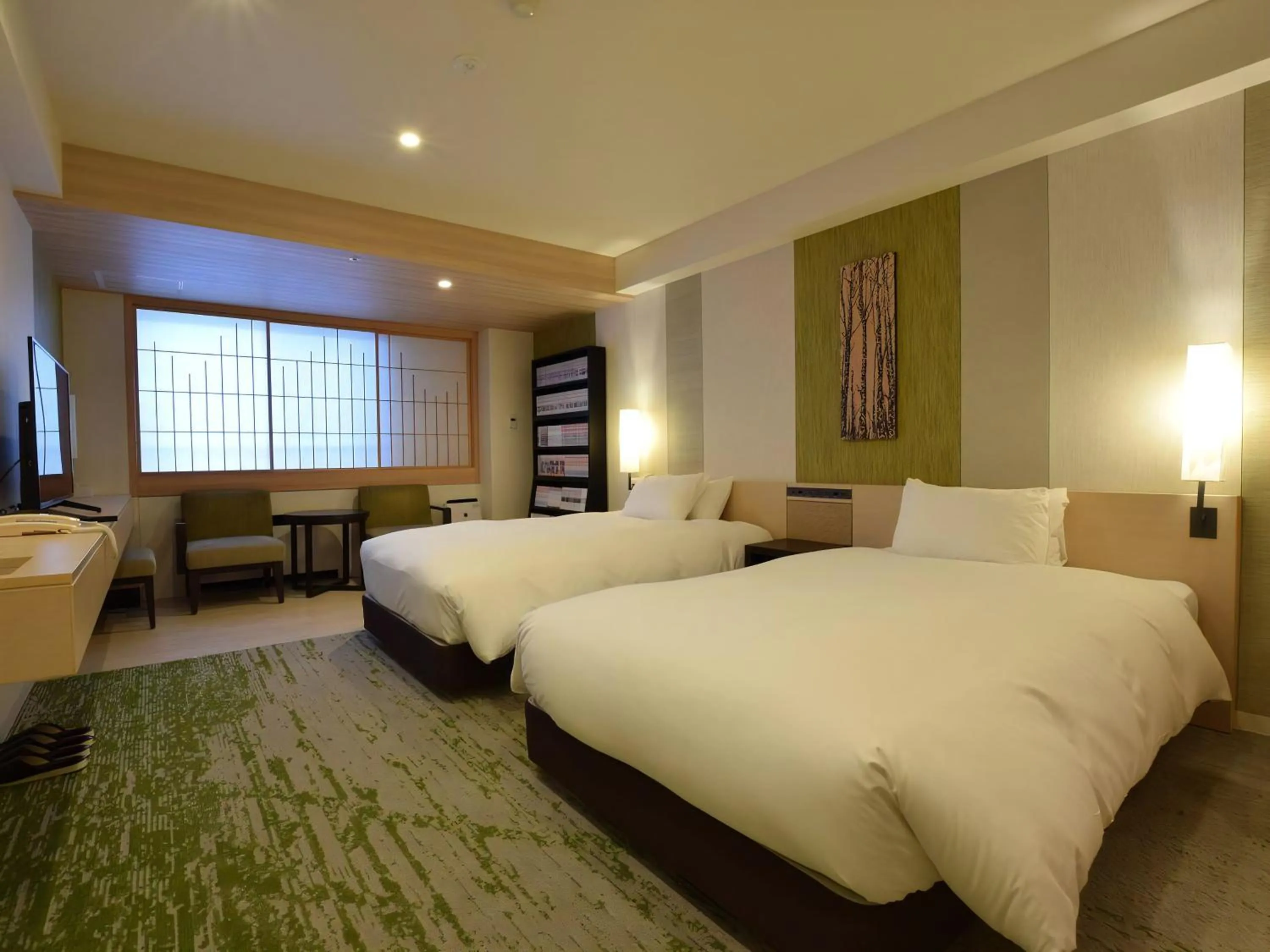 Photo of the whole room, Bed in Dai-ichi Takimotokan