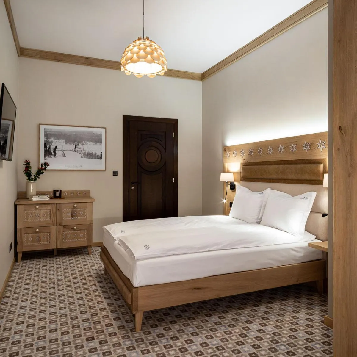 Bed in Aparthotel Cristina