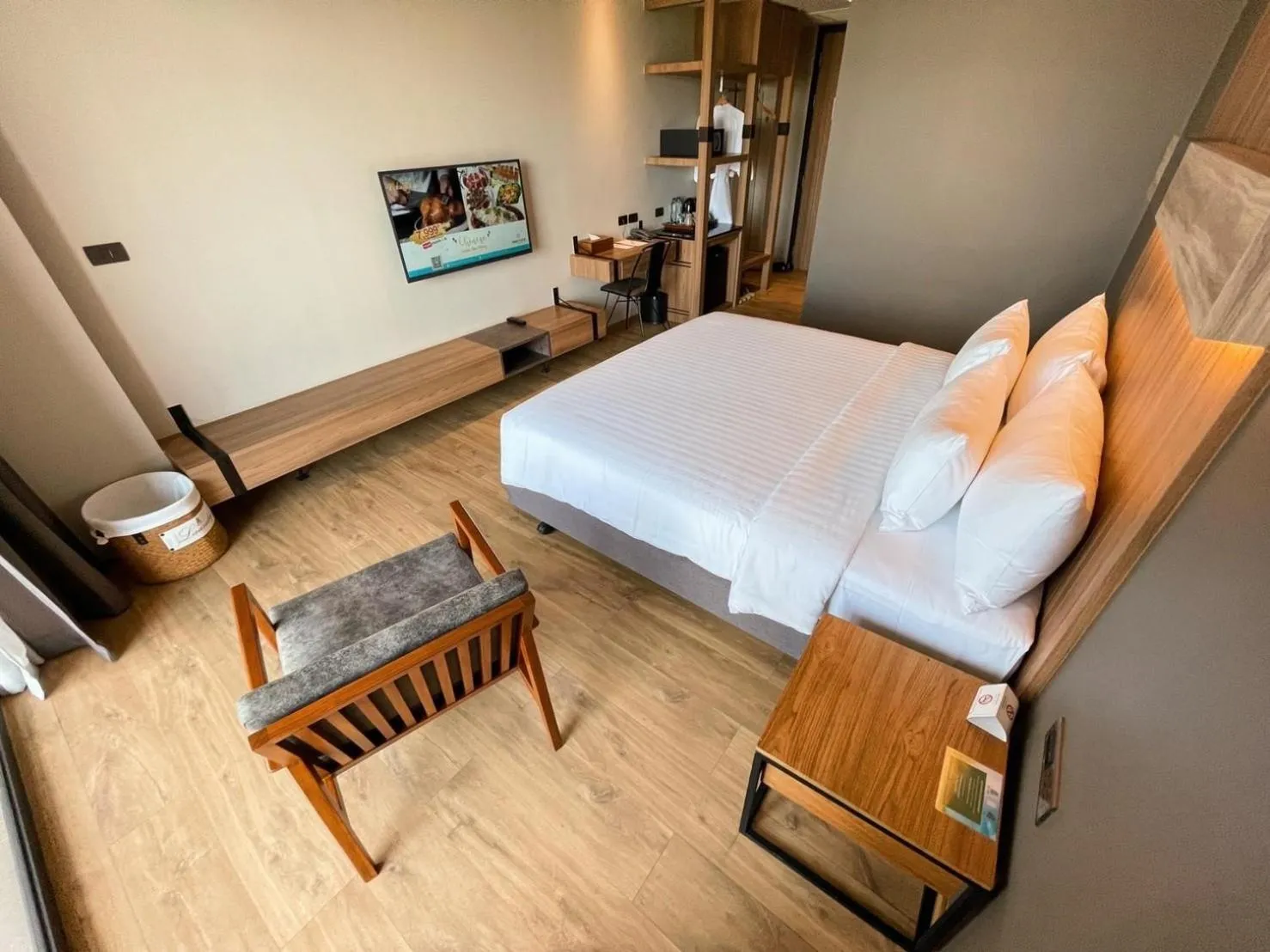 Bed in The Teak Hotel