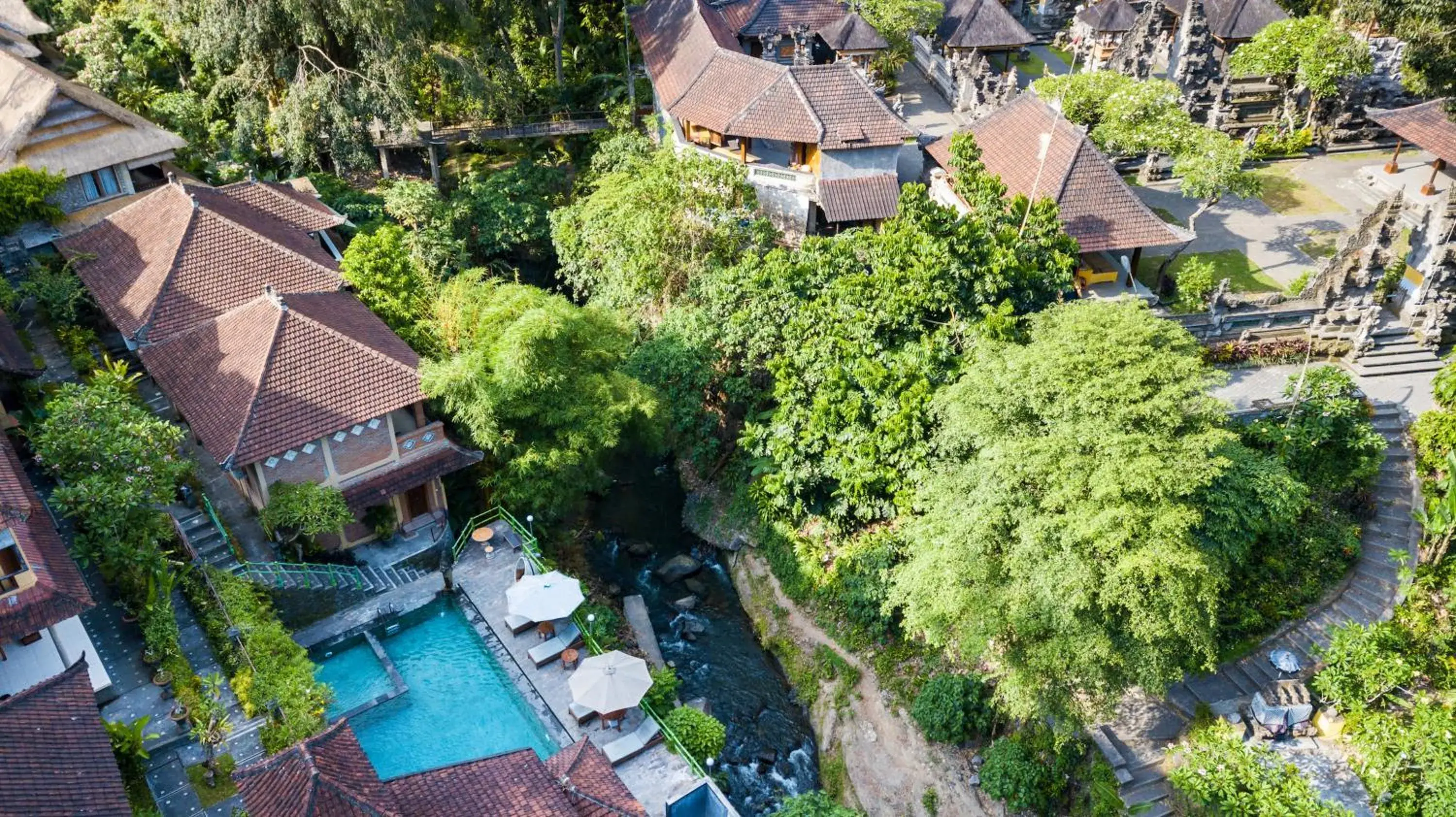 Pool view, Bird's-eye View in Ani's Villas