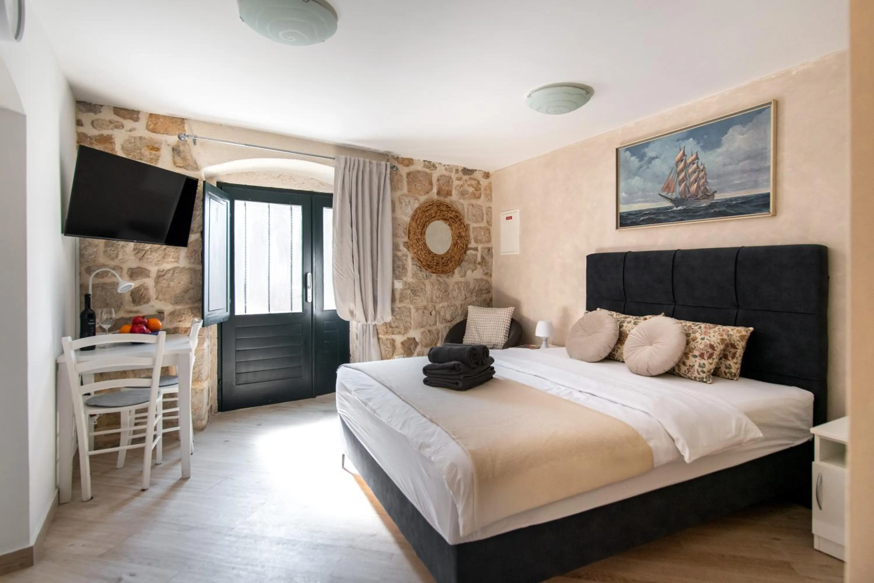 TV and multimedia, Bed in Ragusa City Walls Apartments