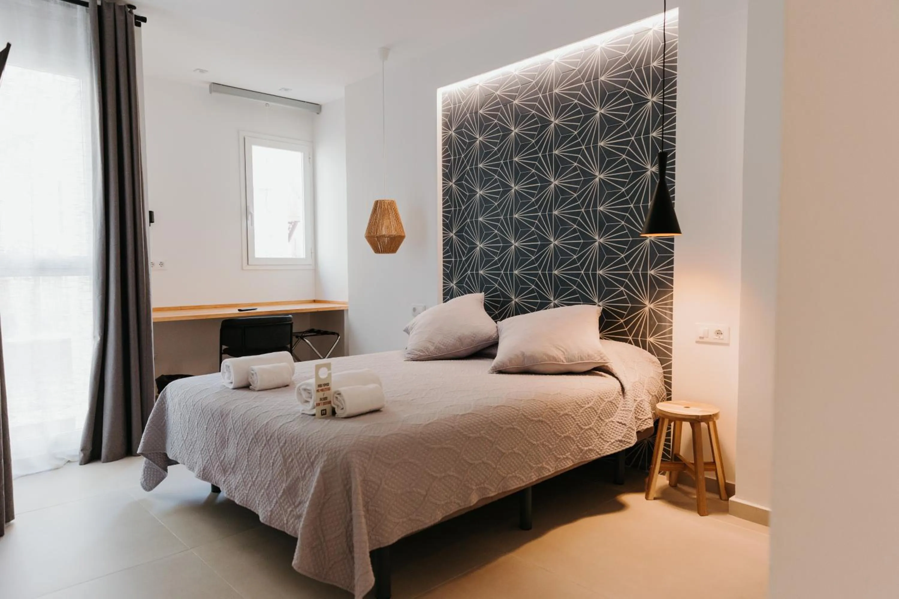 Bed in Hulot B&B Valencia