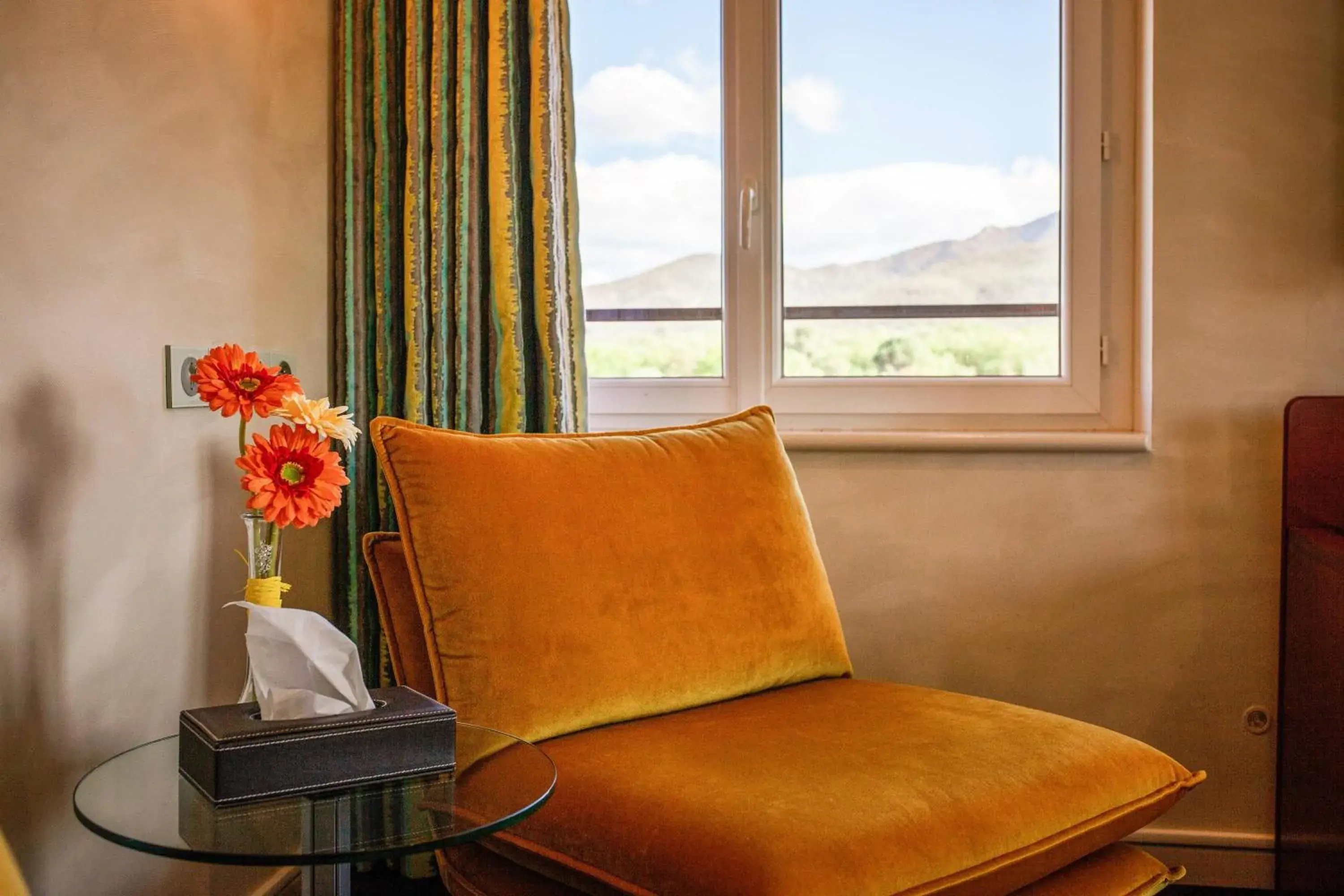 Comfort Room with Pool View in Auberge Du Roua Comfort Room with Pool View in Auberge Du Roua
