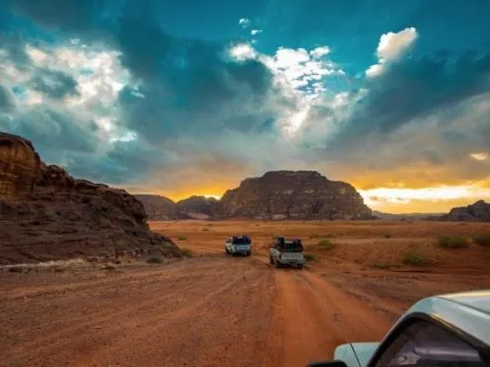 Natural landscape in WadiRum Mobile Camp