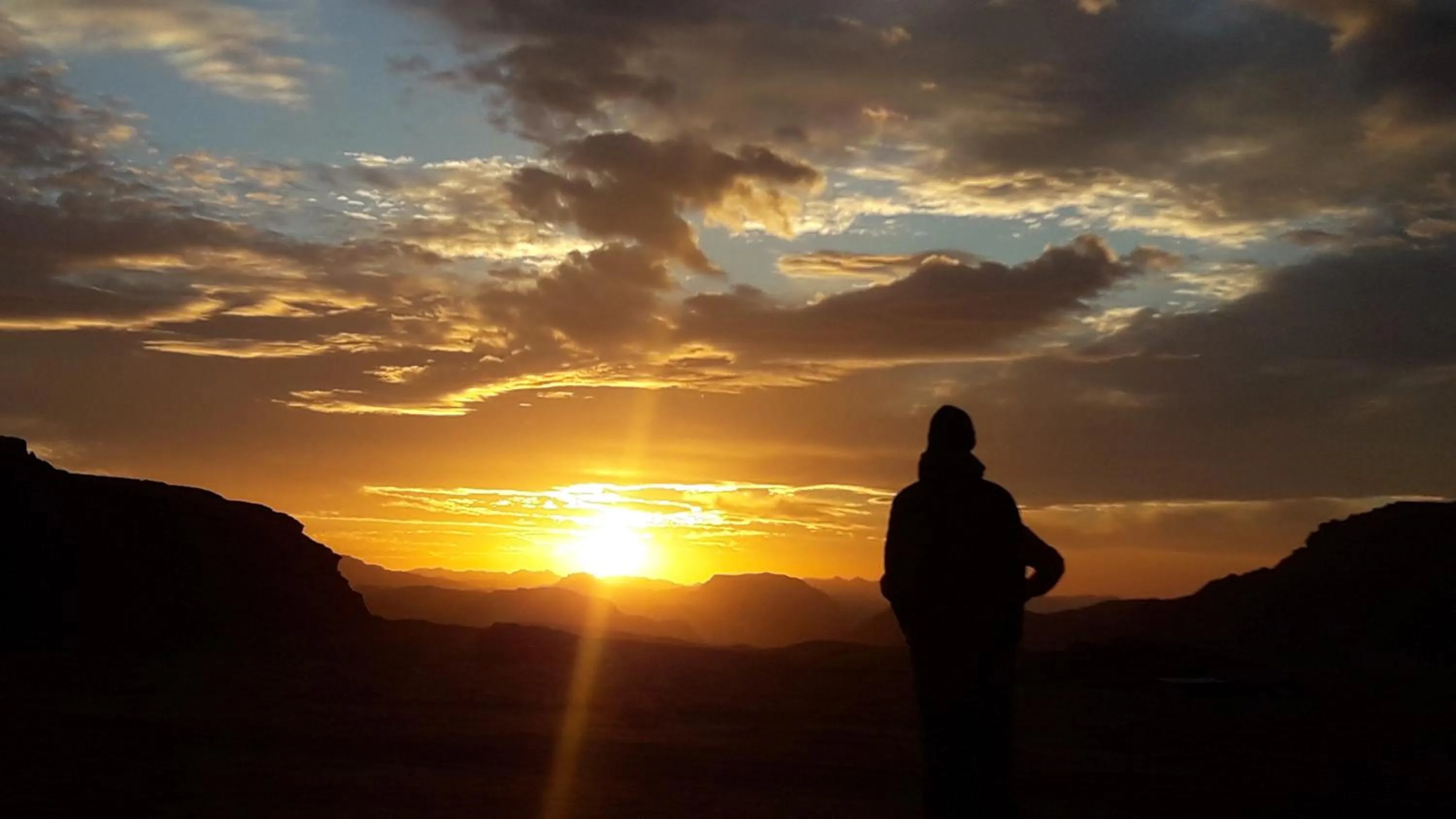 Sunset in WadiRum Mobile Camp