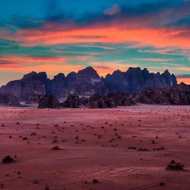 Natural landscape in WadiRum Mobile Camp