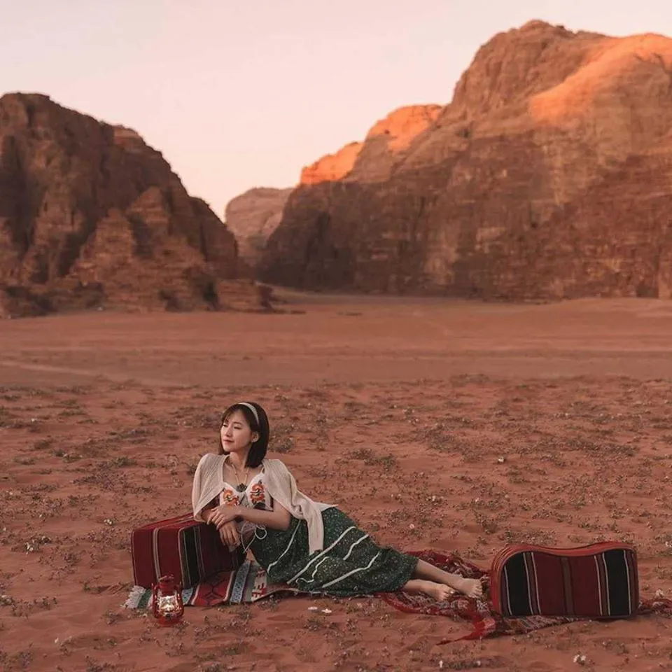 People in WadiRum Mobile Camp