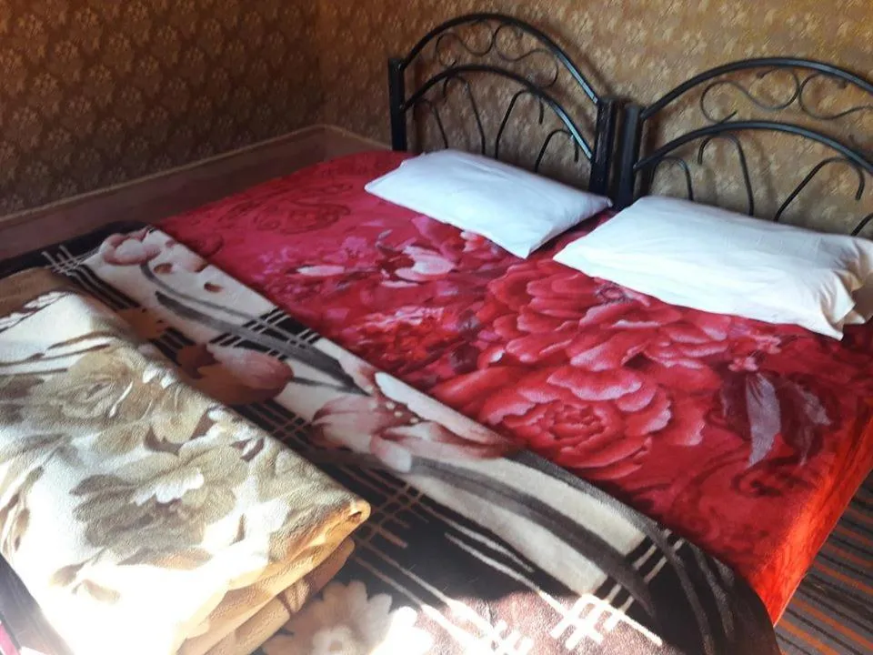 Bed in WadiRum Mobile Camp