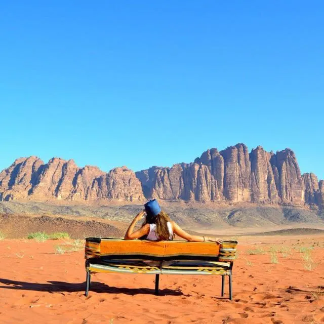 People in WadiRum Mobile Camp