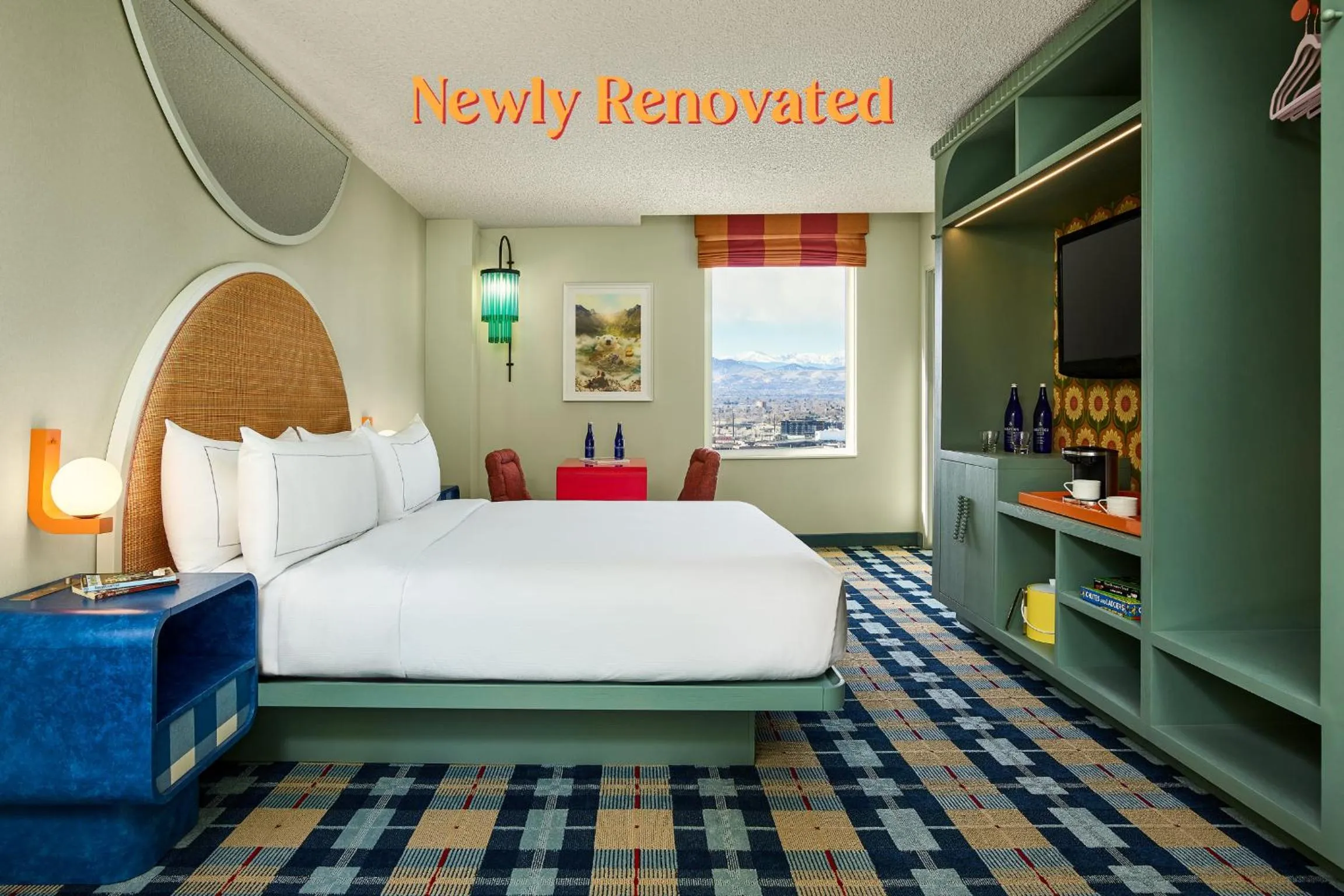 Bed in the Curtis Denver - A DoubleTree by Hilton Hotel