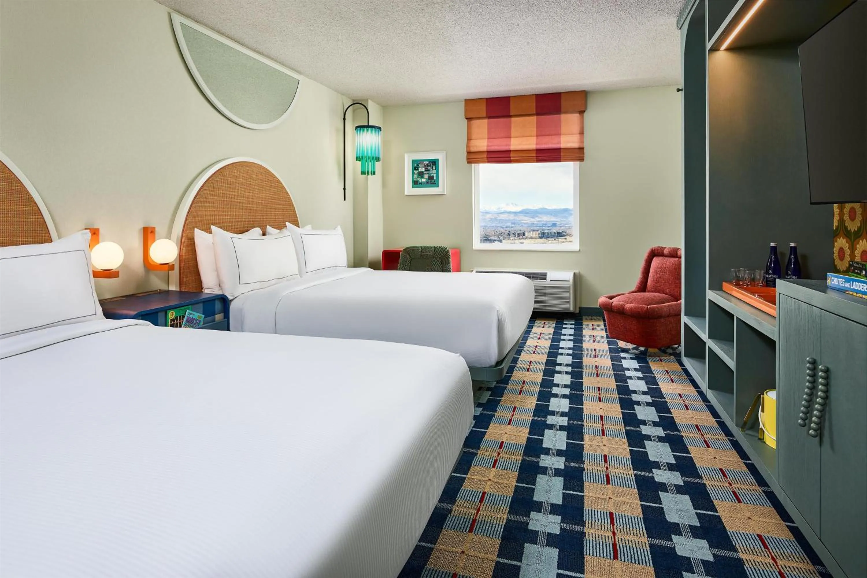 Bed in the Curtis Denver - A DoubleTree by Hilton Hotel