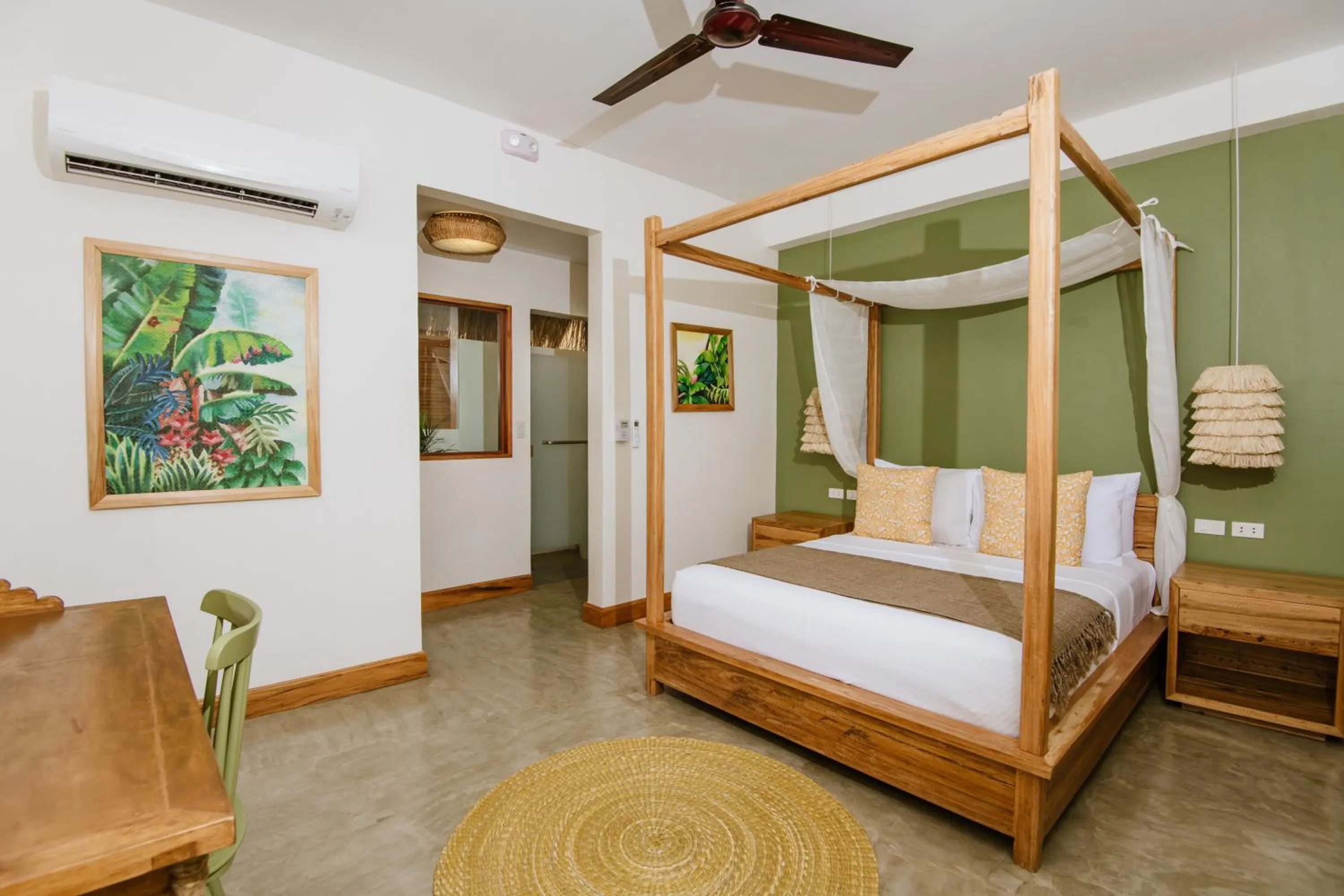 Bathroom, Bed in Las Palmas Villas and Casitas Siargao