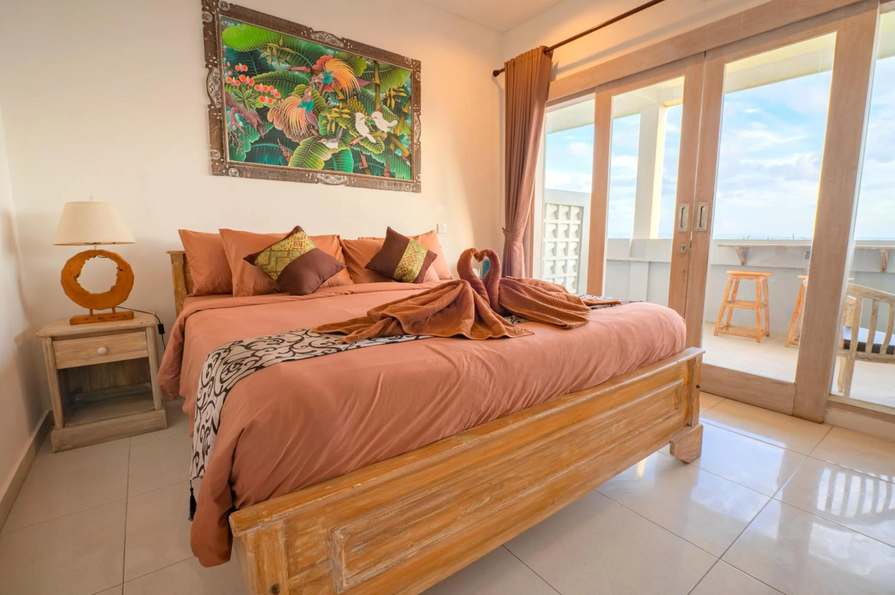 Bed in Sau Bali Beach House Canggu