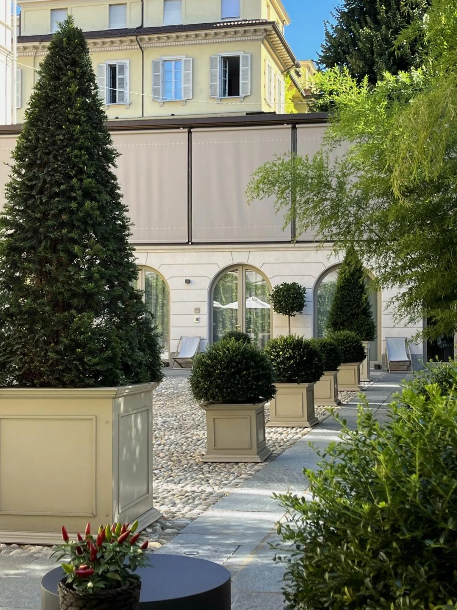 Inner courtyard view in Opera35 Boutique Hotel