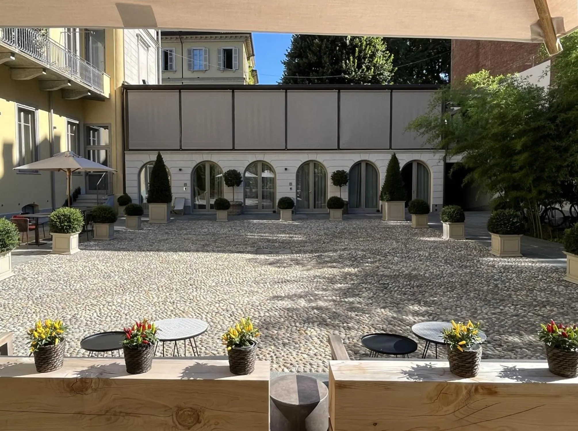 Inner courtyard view in Opera35 Boutique Hotel