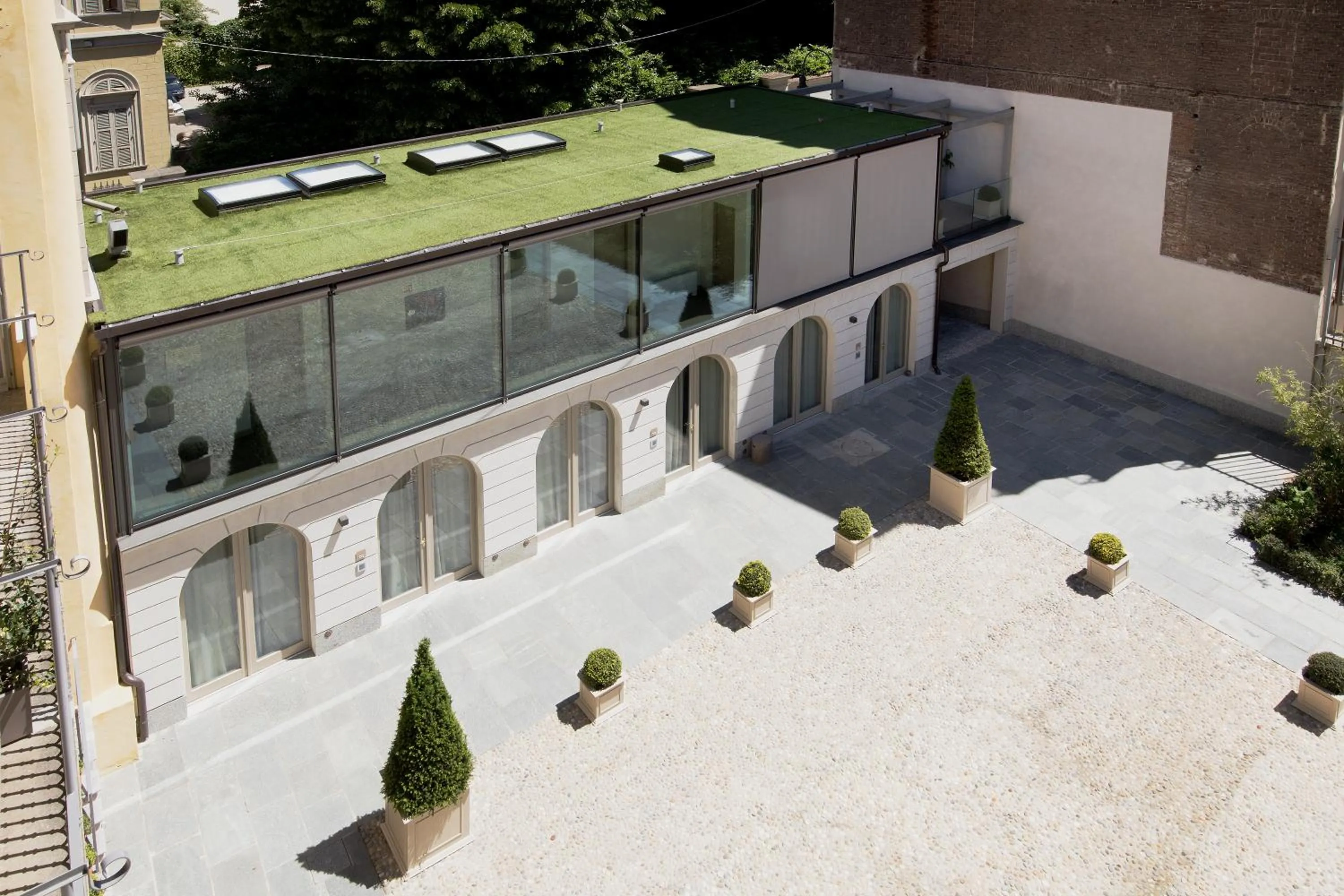 Inner courtyard view in Opera35 Boutique Hotel