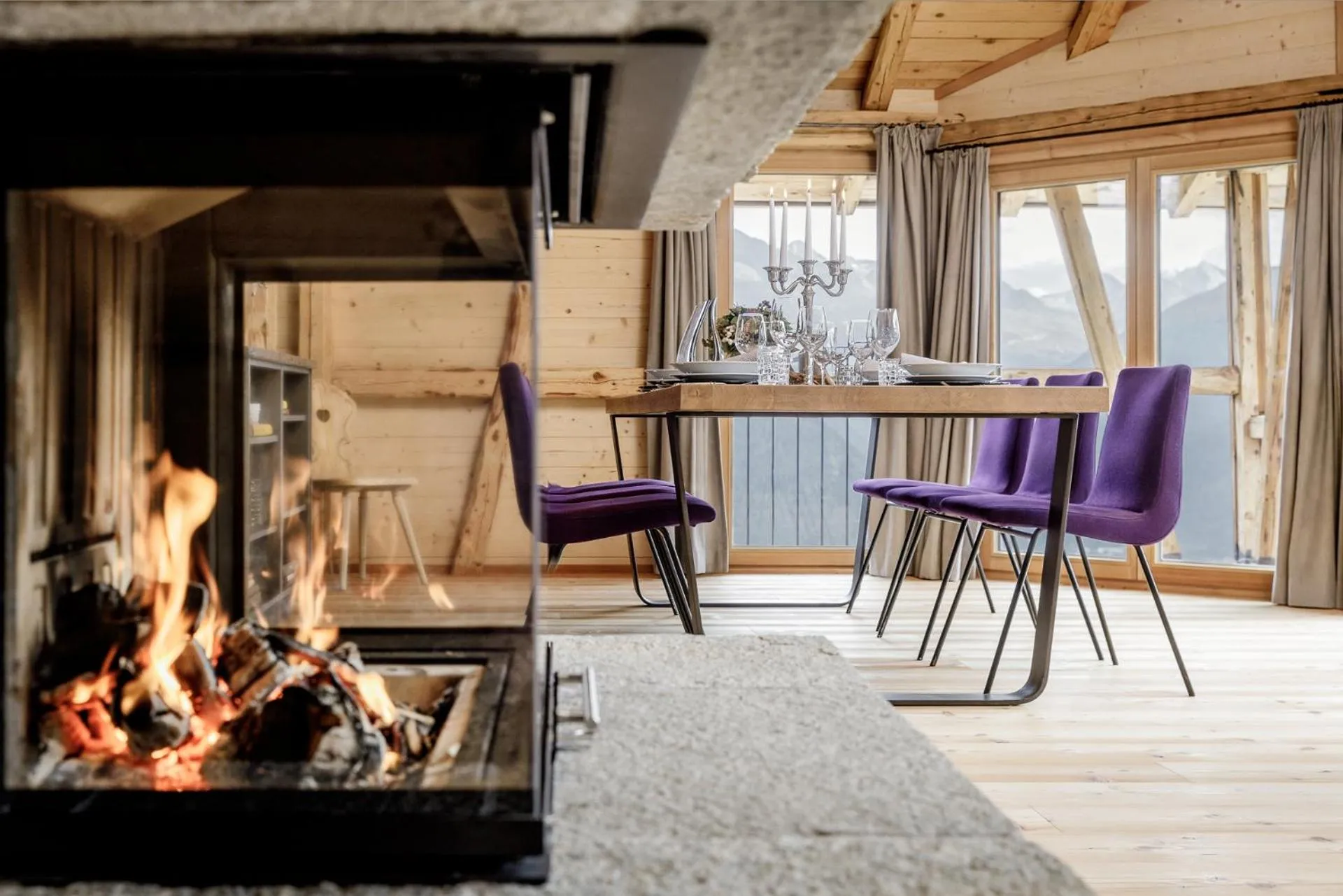 Dining area in Leni Mountain Chalet